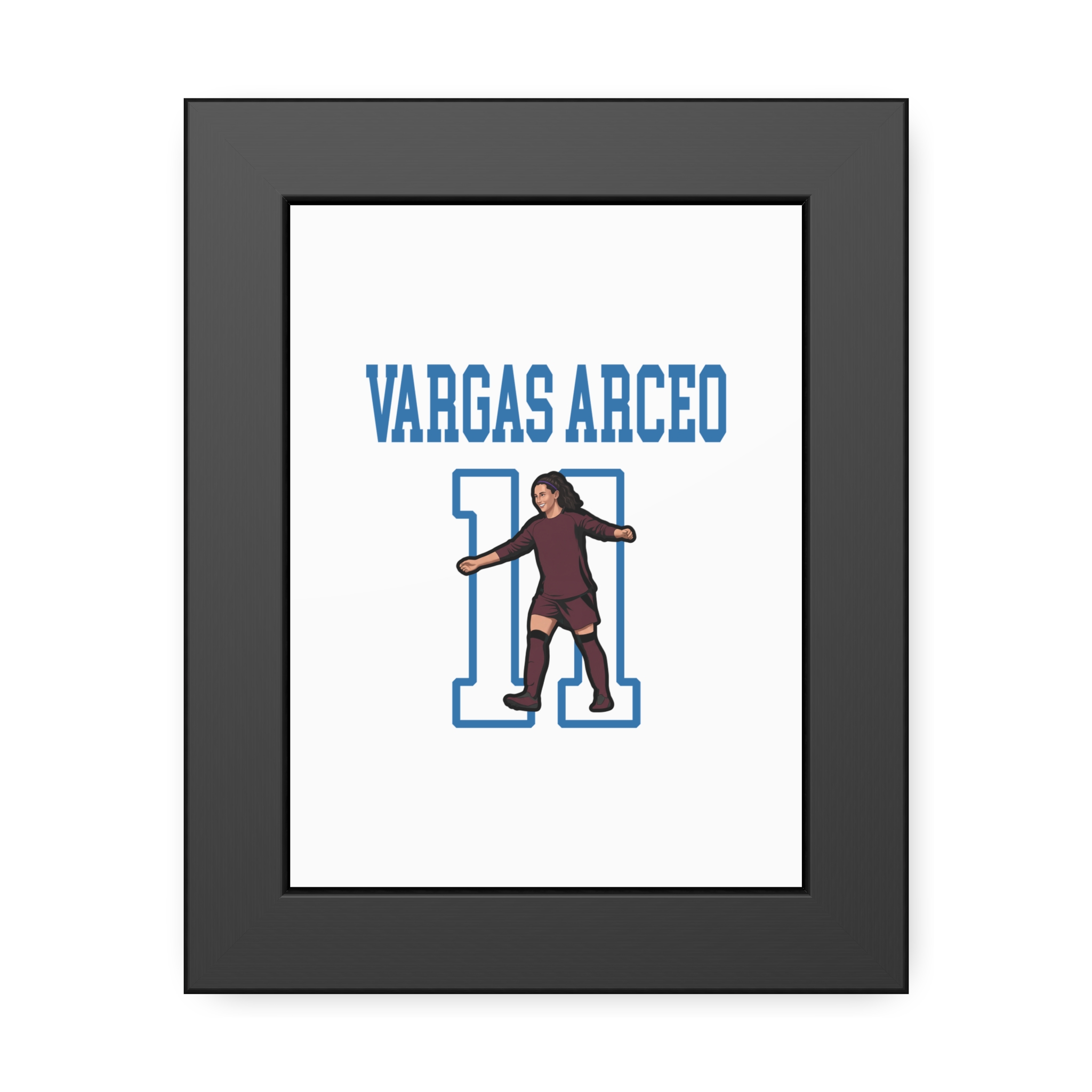 Framed Poster — character_shirsey in Black