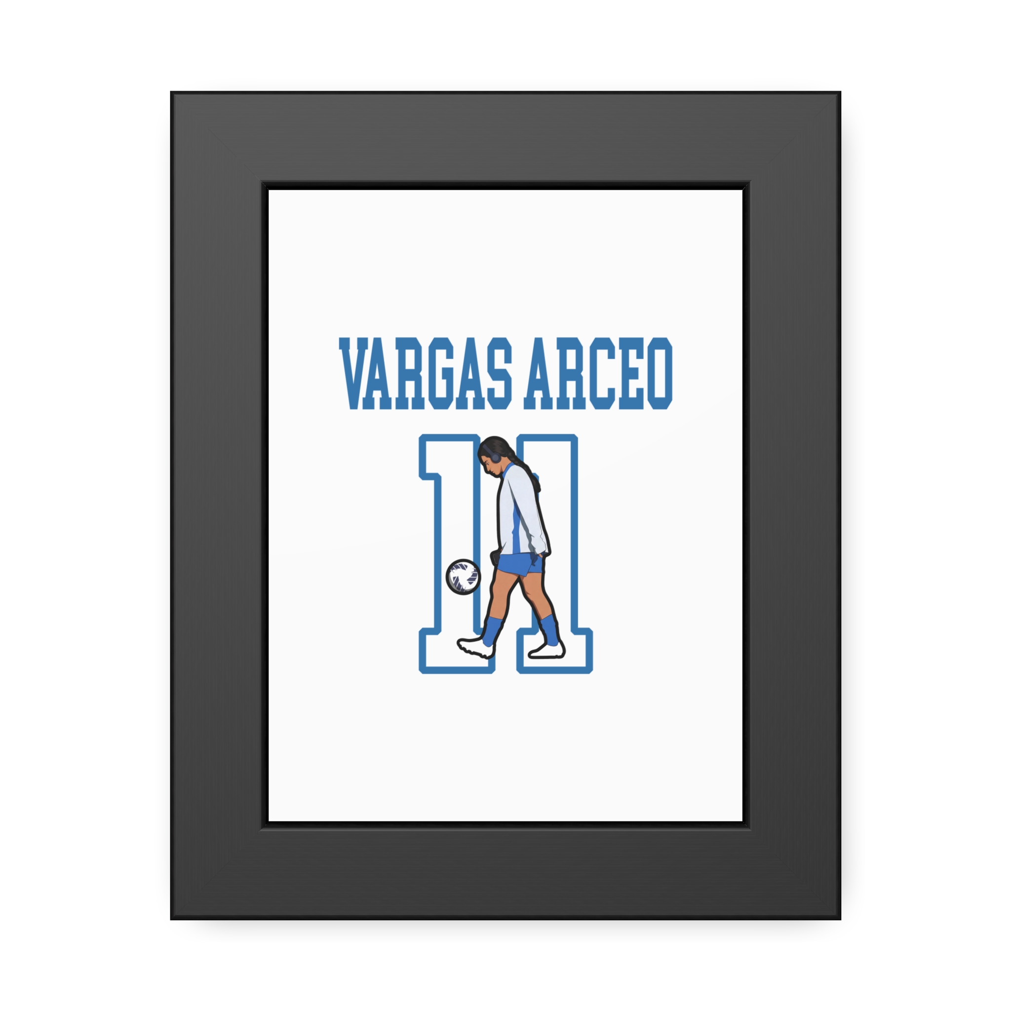 Framed Poster — character_shirsey in Black