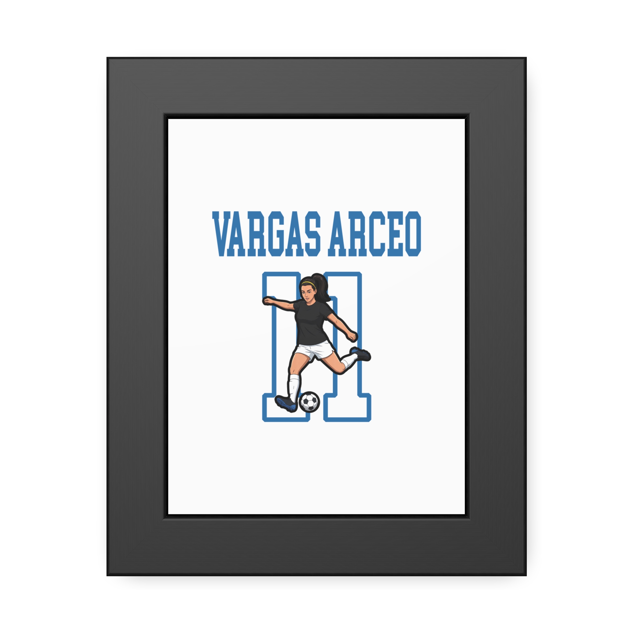 Framed Poster — character_shirsey in Black