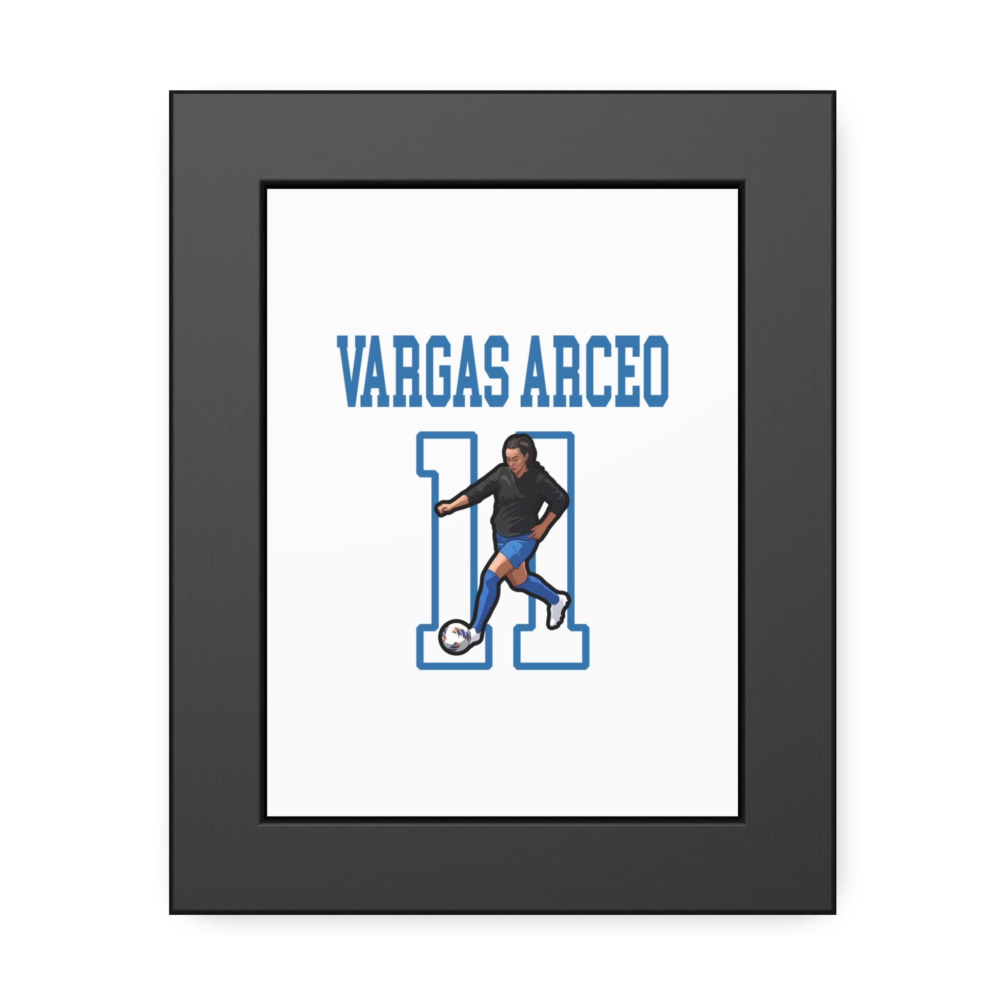 Framed Poster — character_shirsey in Black