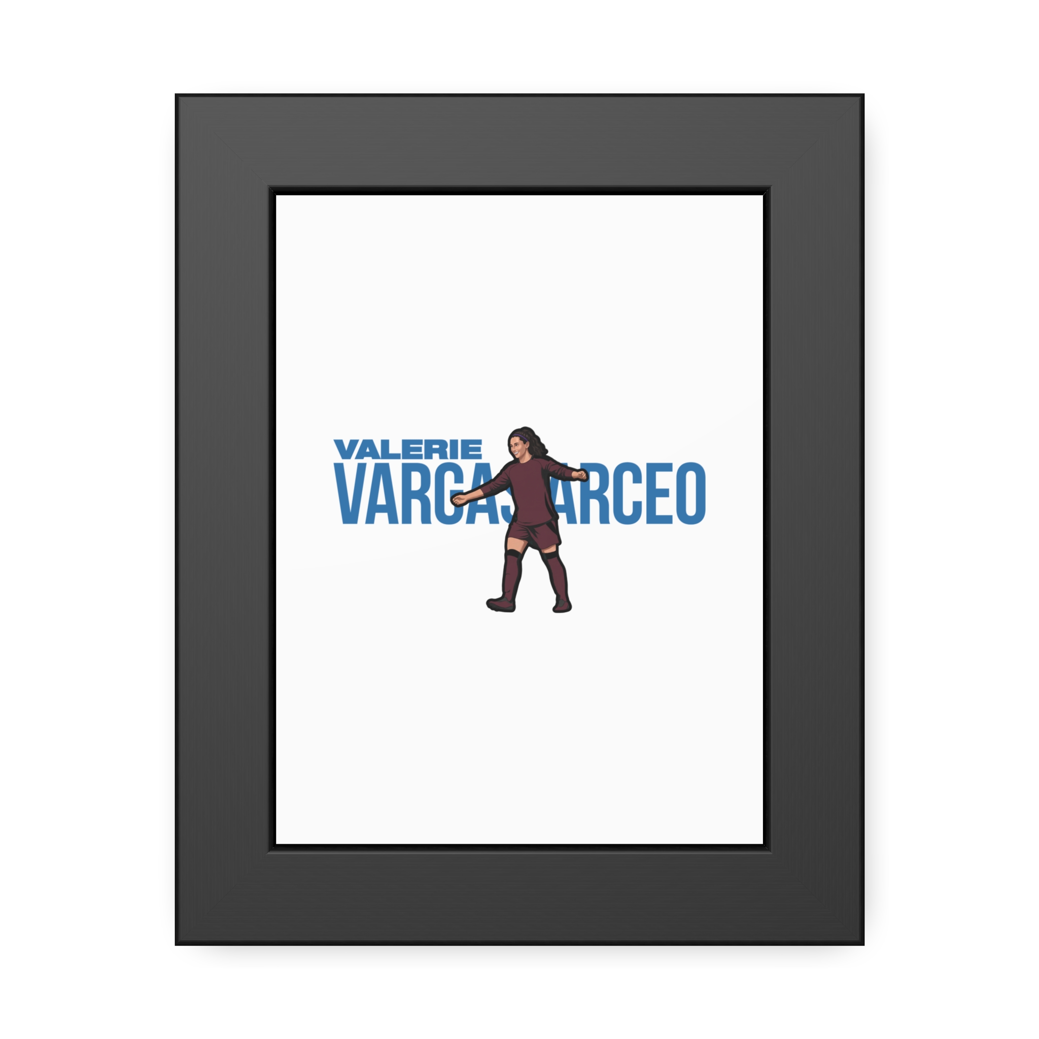 Framed Poster — character_player_name in Black