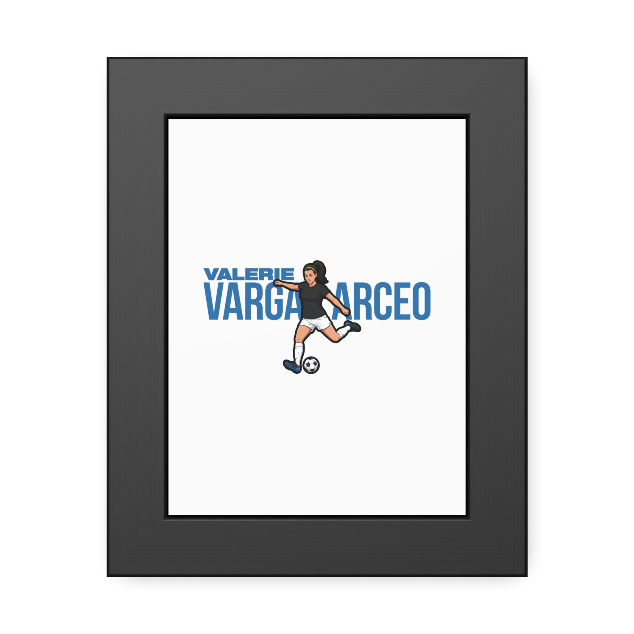 Framed Poster — character_player_name in Black