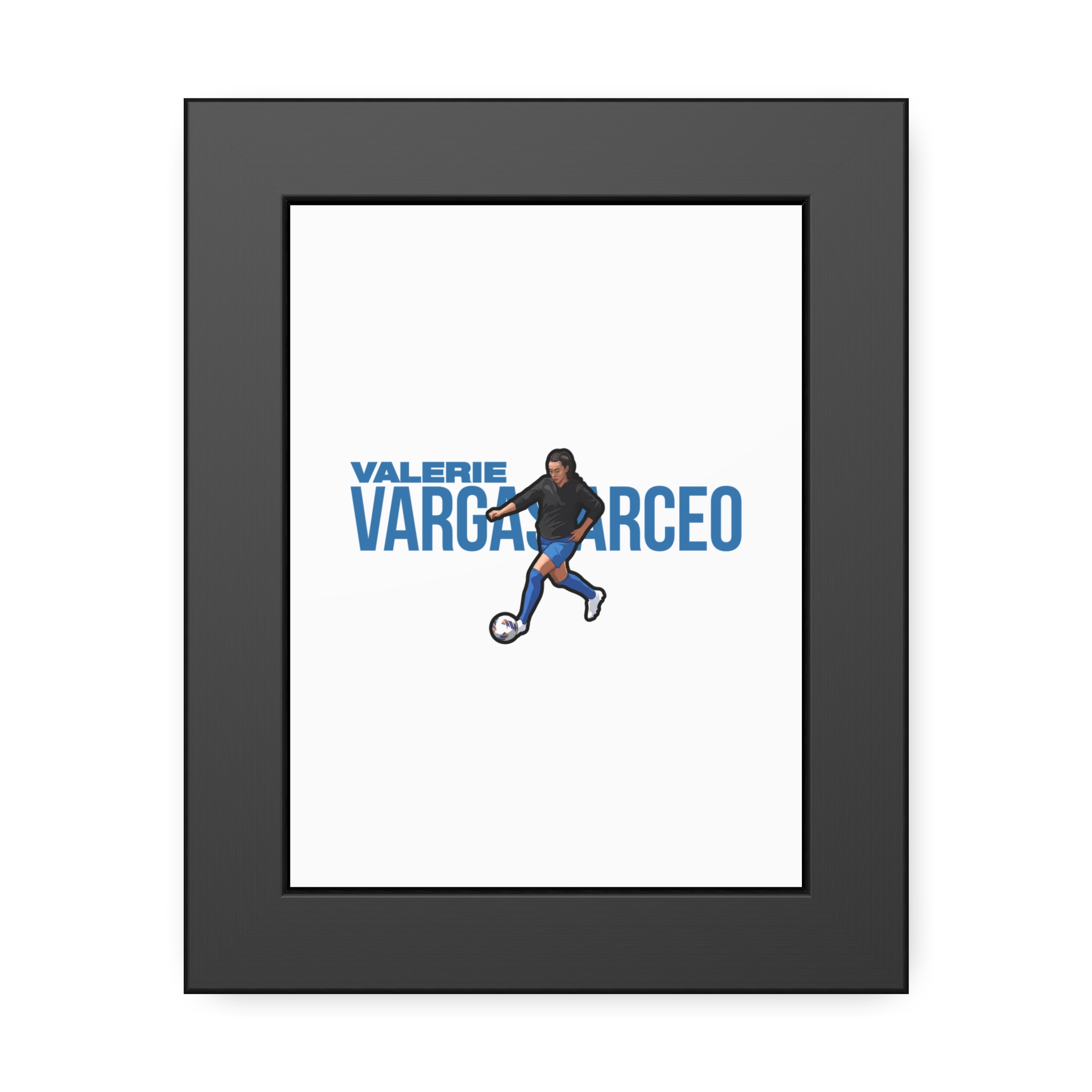 Framed Poster — character_player_name in Black