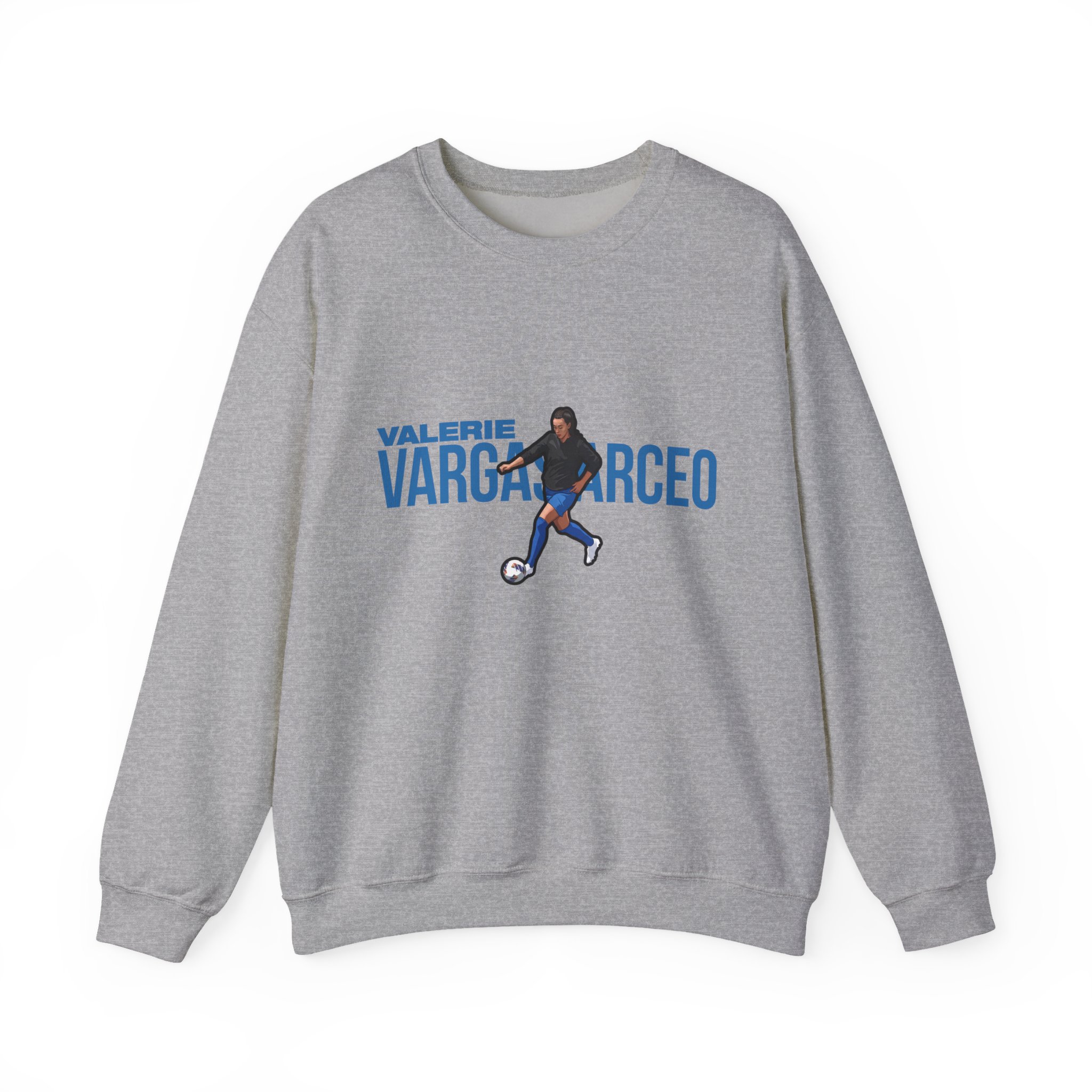 Crewneck Sweatshirt — character_player_name in Grey