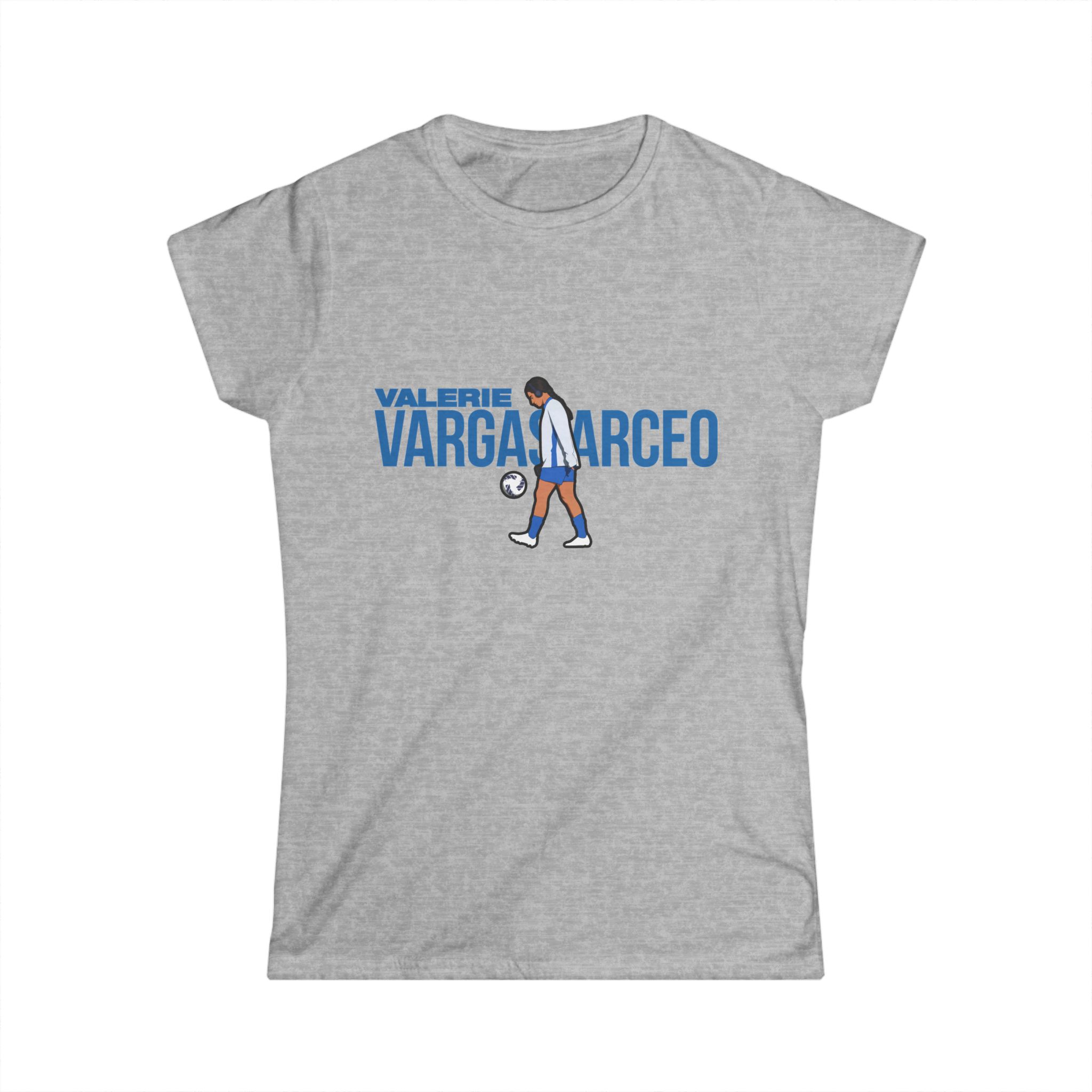 Women's Softstyle Tee — character_player_name in Grey