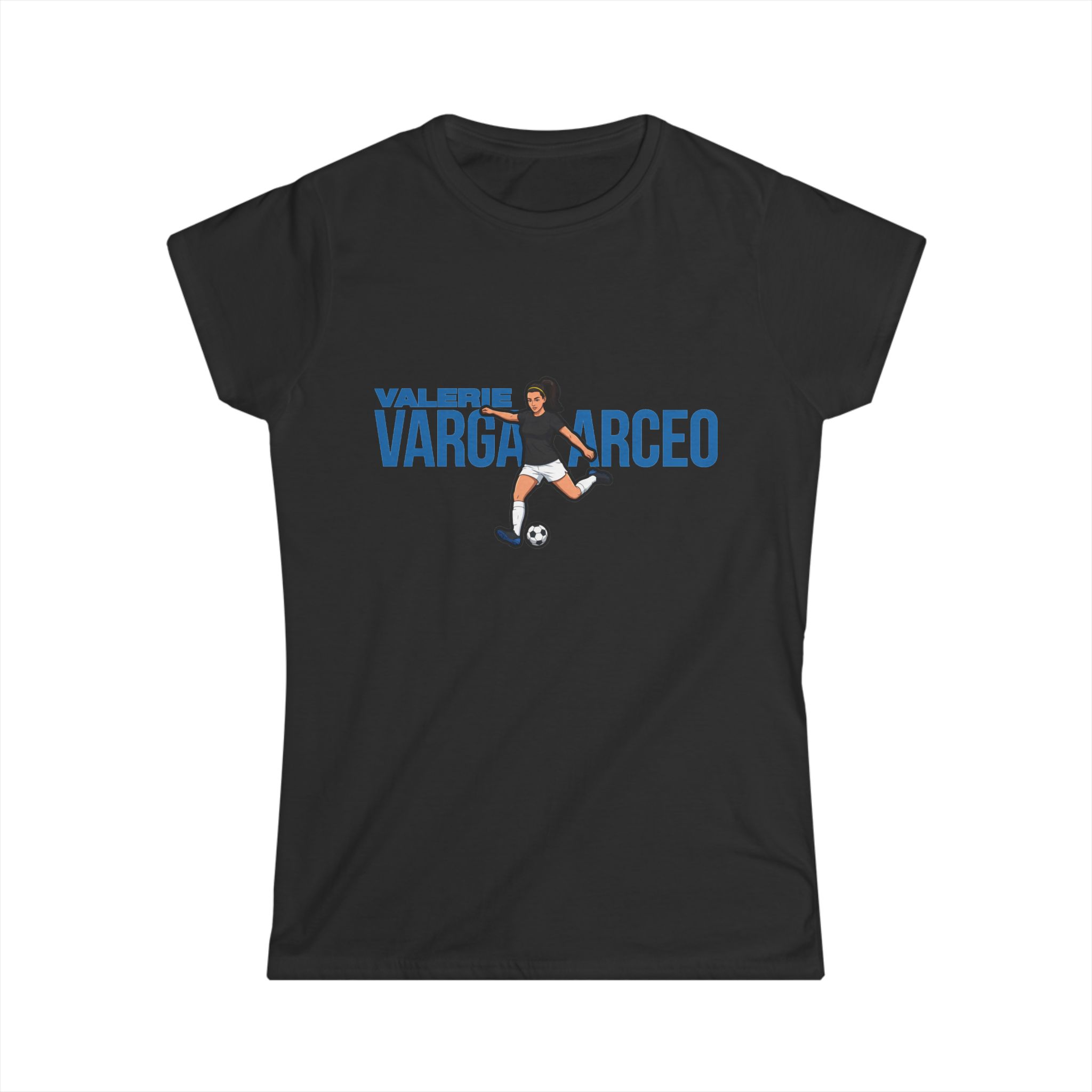 Women's Softstyle Tee — character_player_name in Black