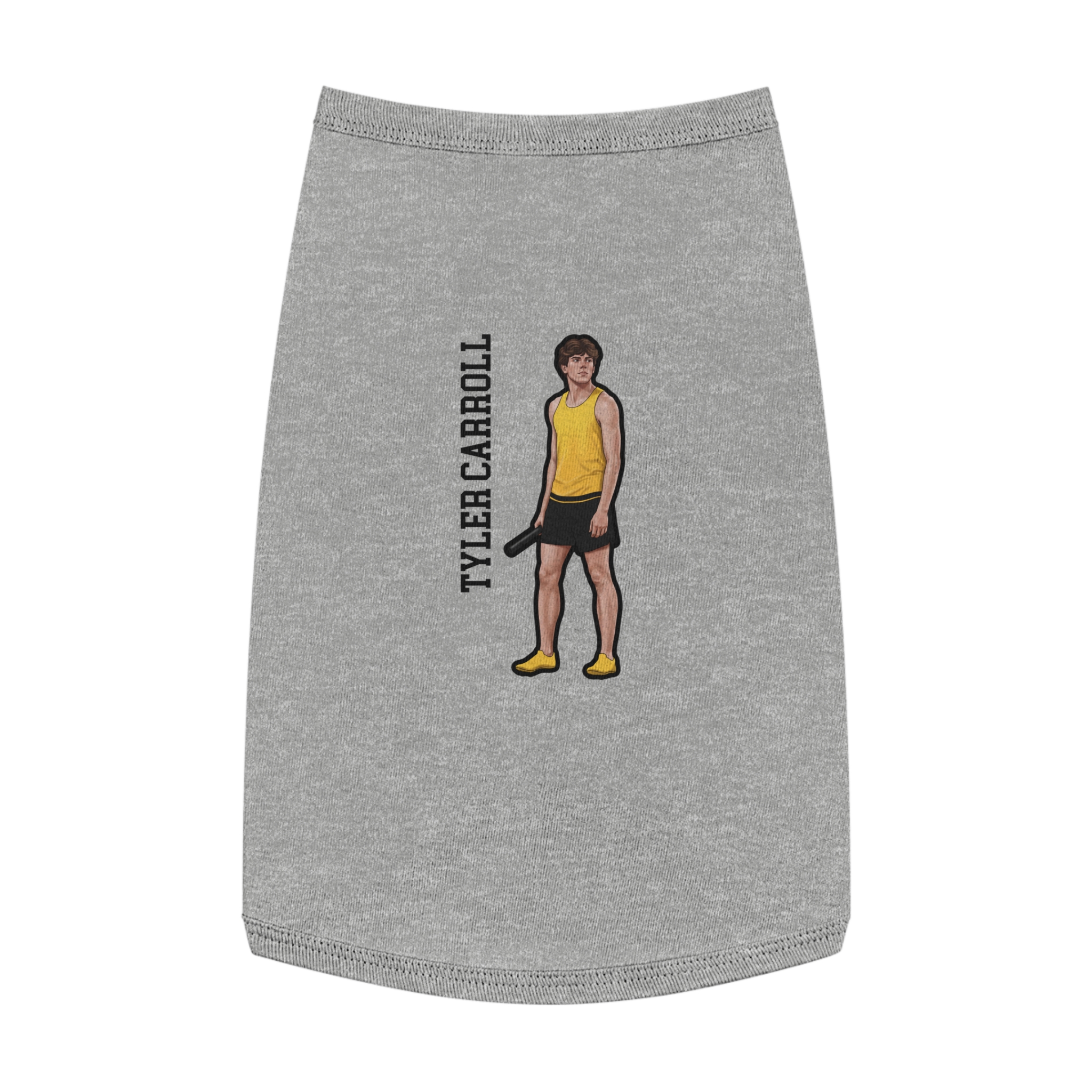Pet Tank Top — character_name_vertical in White