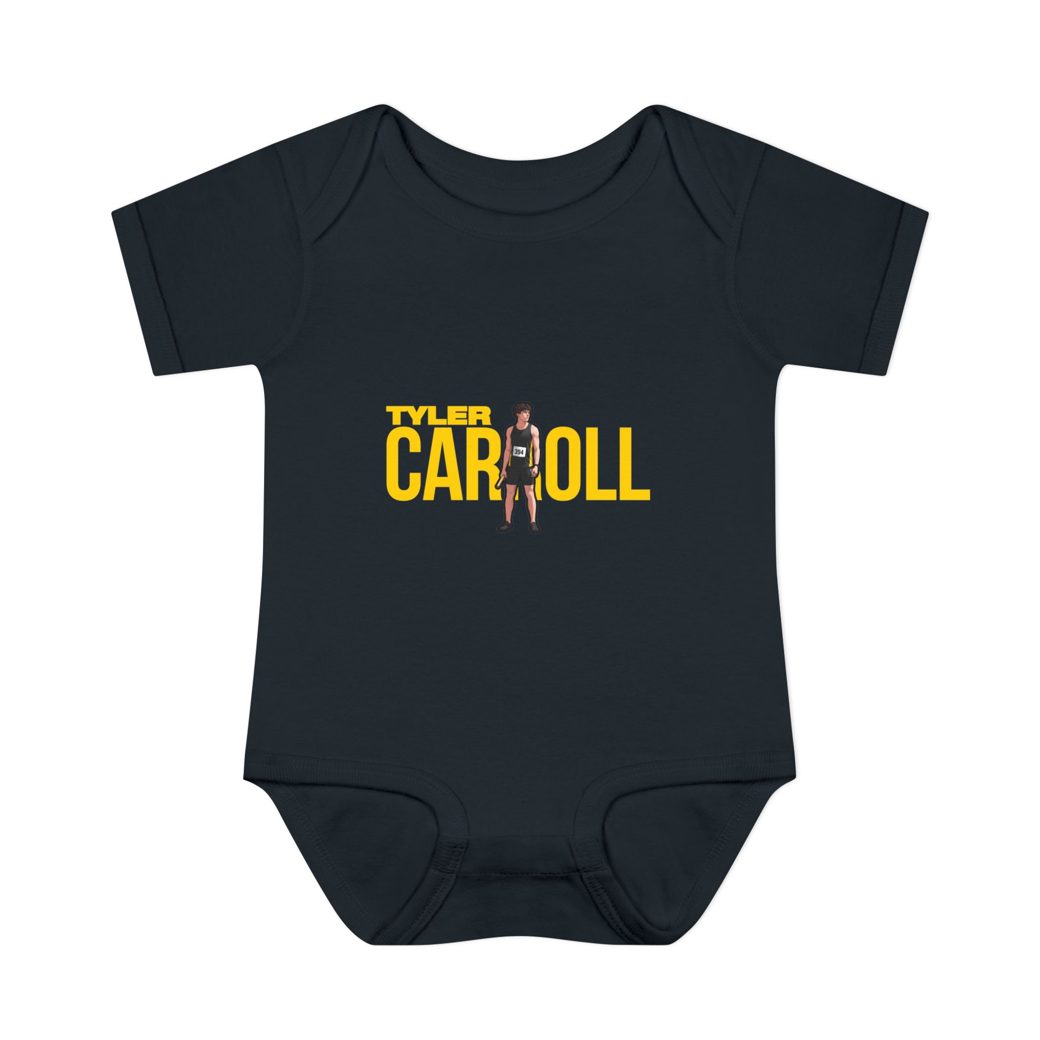 Baby Onesie — character_player_name in Black