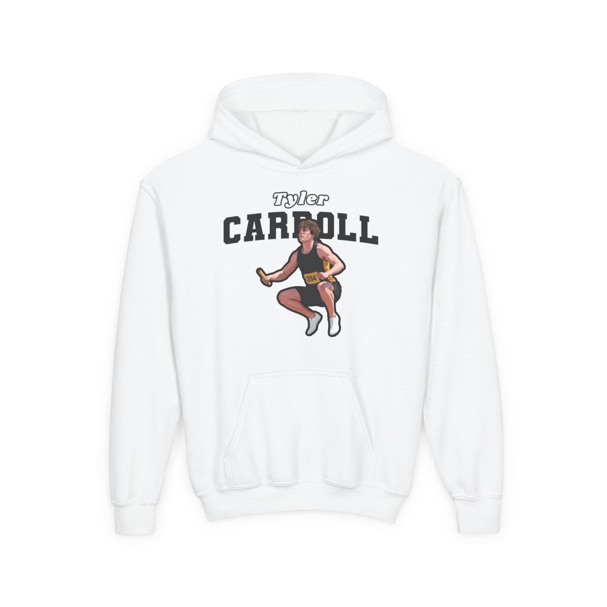 Youth Hoodie — character_name_arch in White