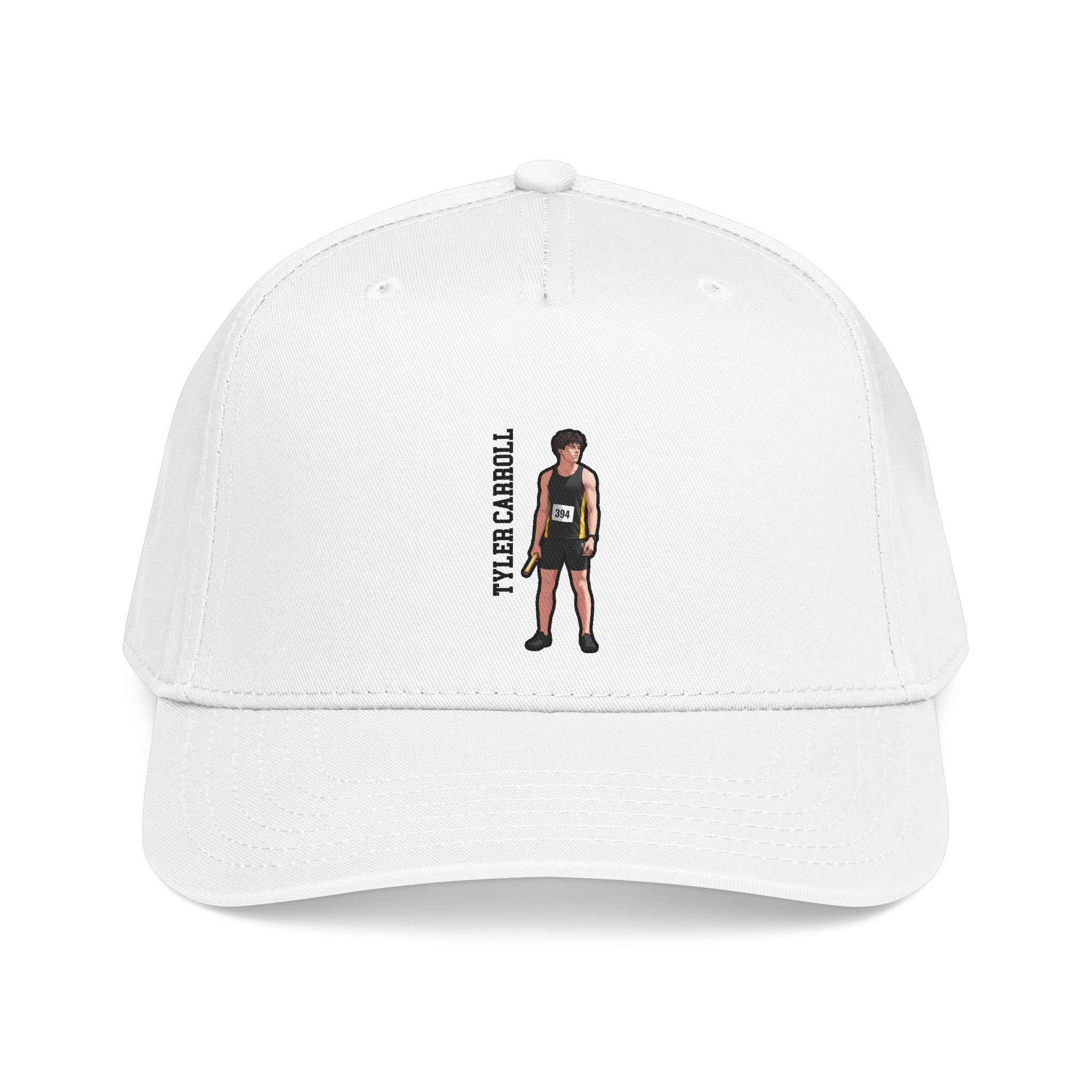 Baseball Cap — character_name_vertical in White