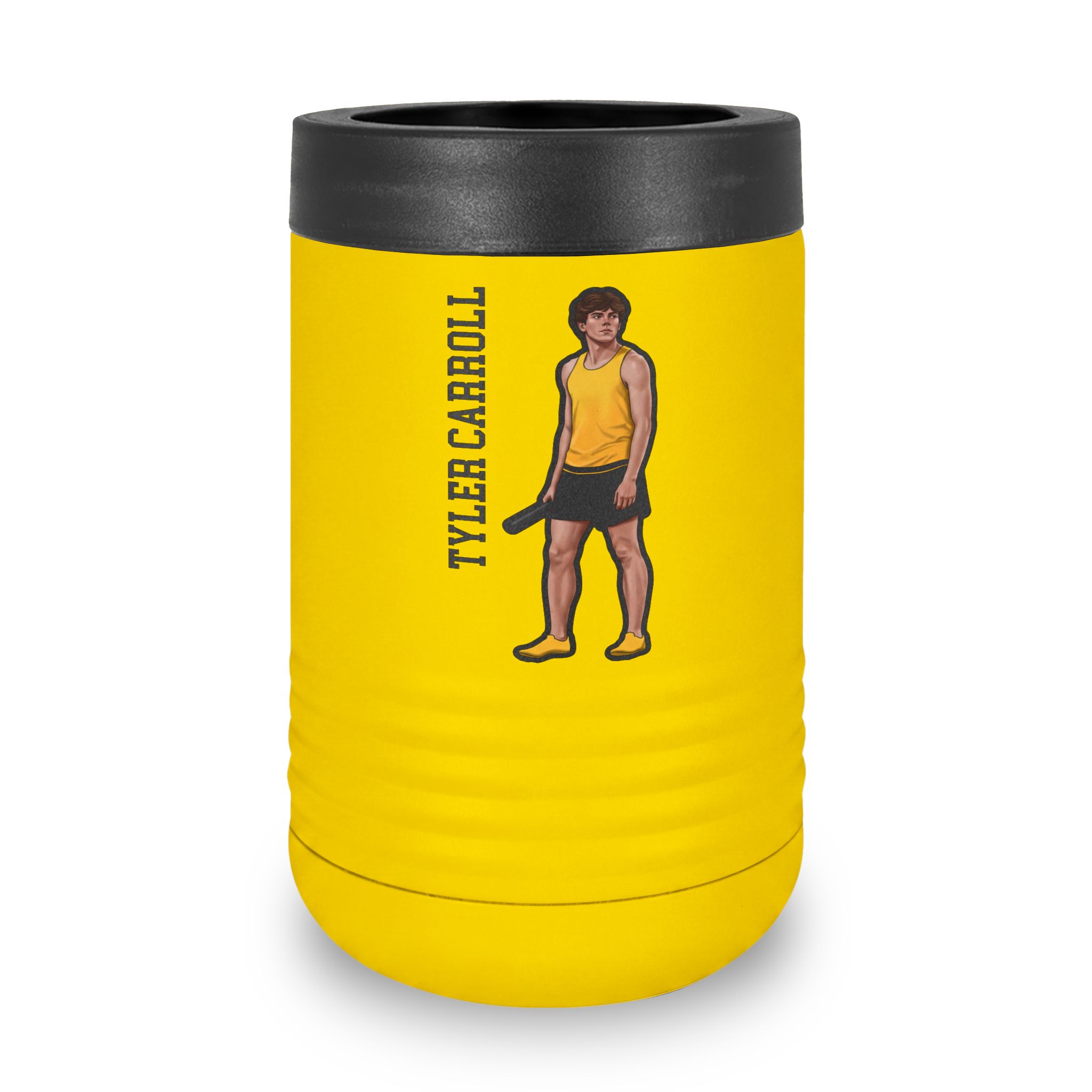 Stainless Can Cooler — character_name_vertical in Yellow