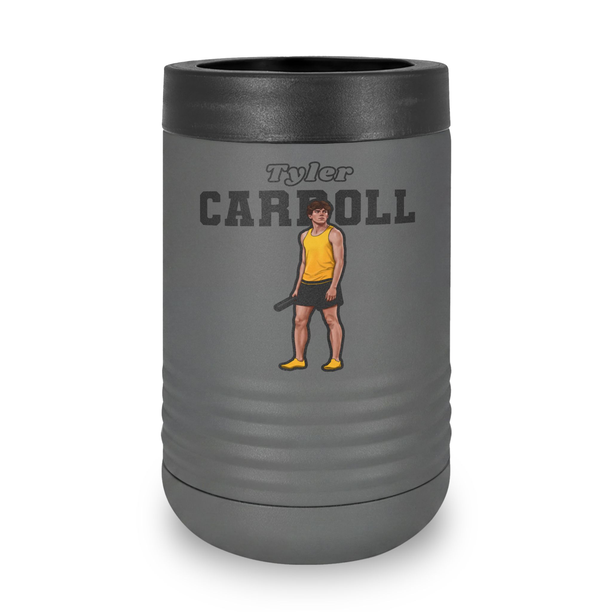 Stainless Can Cooler — character_name_arch in Grey