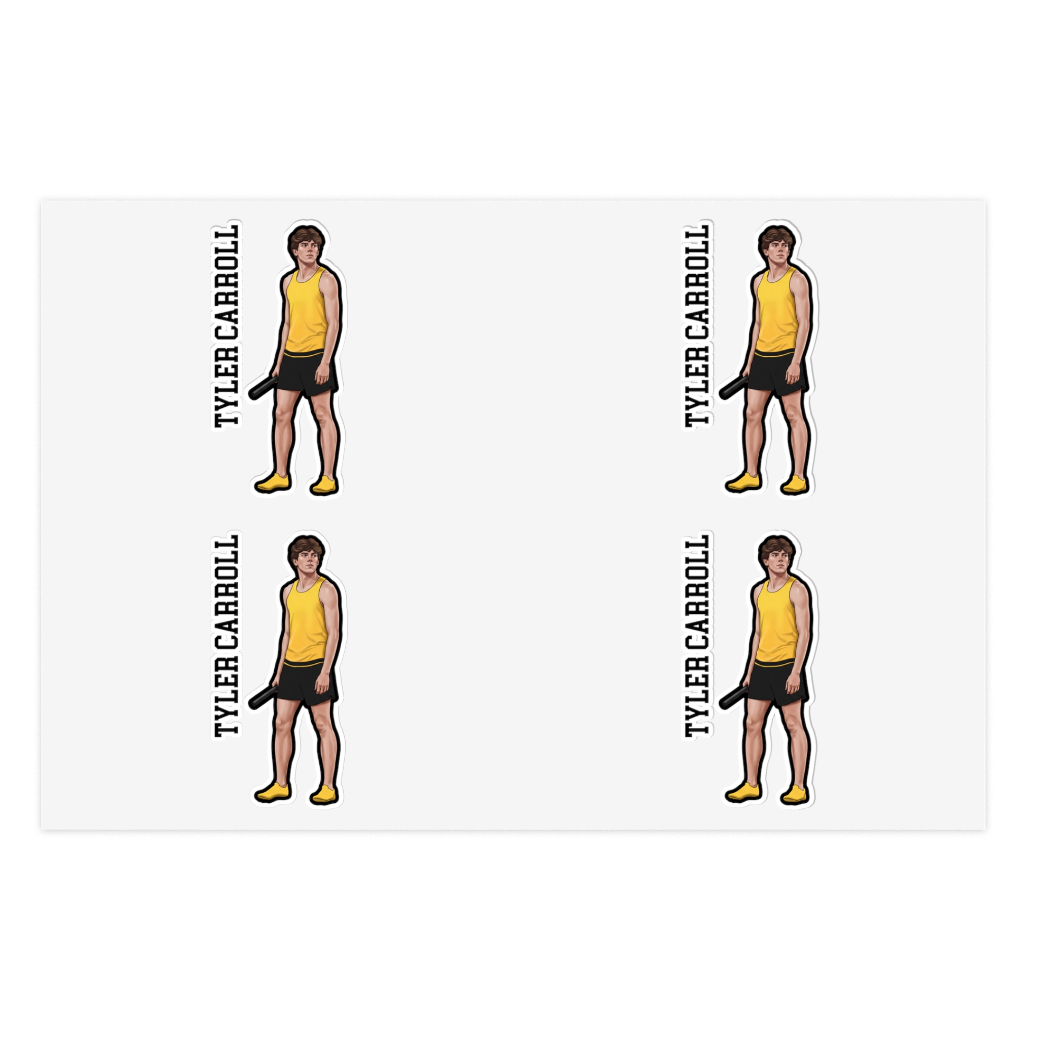 Sticker Sheet — character_name_vertical in Classic
