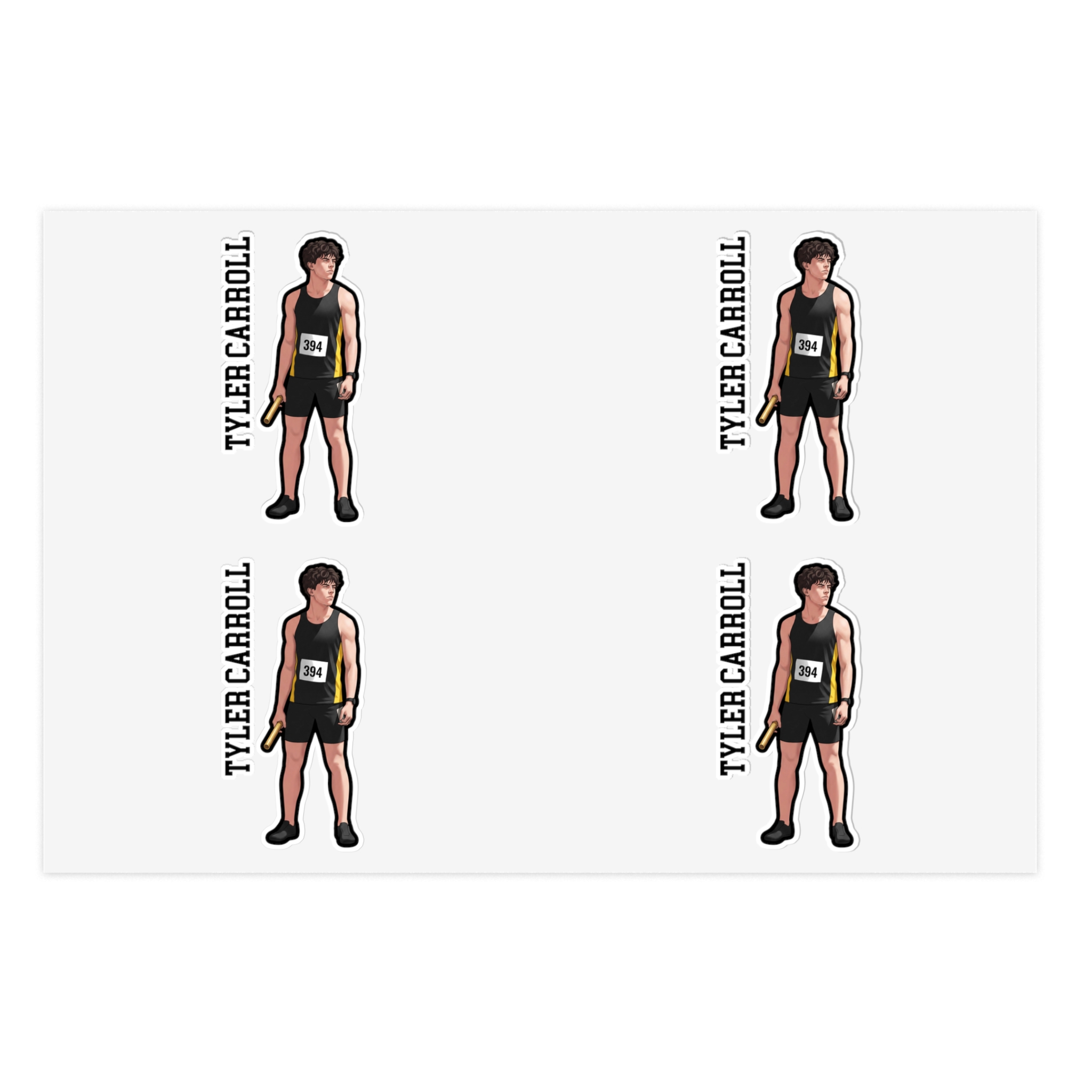 Sticker Sheet — character_name_vertical in Classic