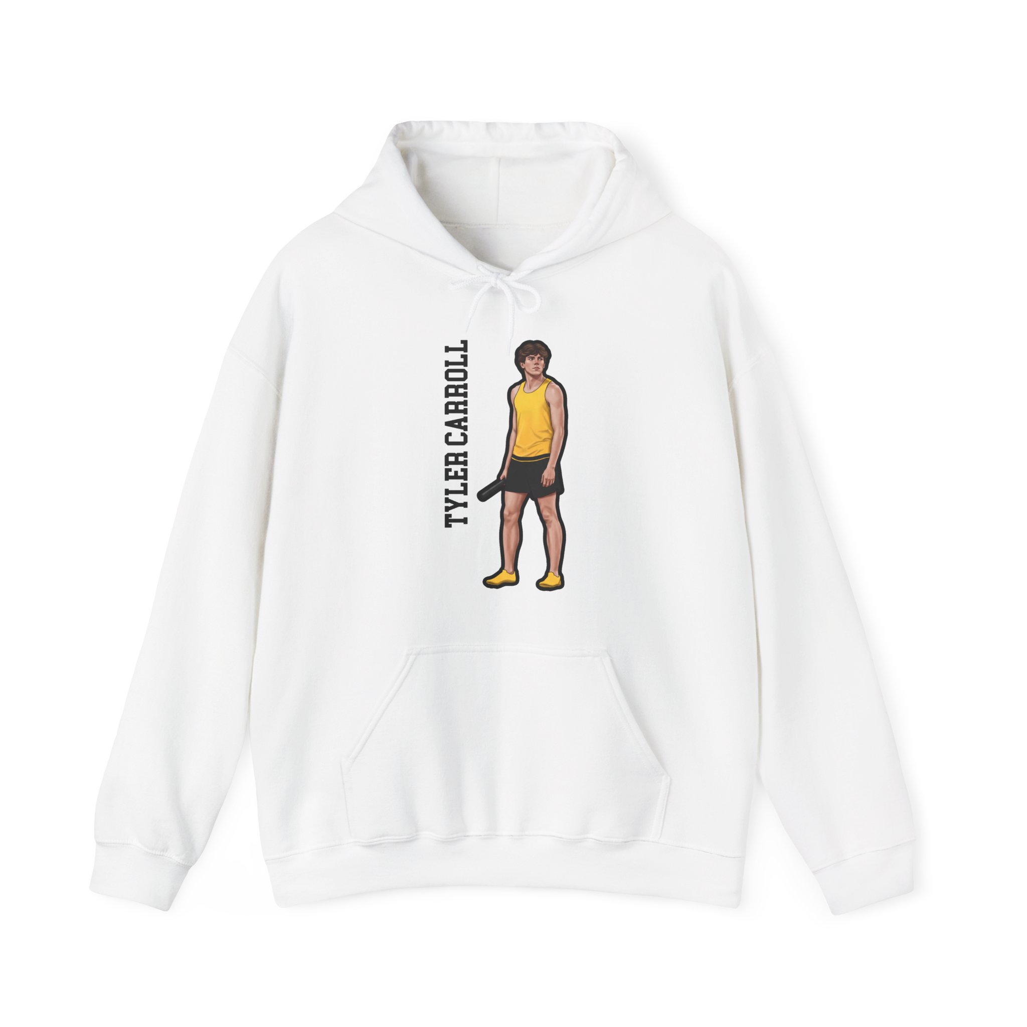Hoodie — character_name_vertical in White