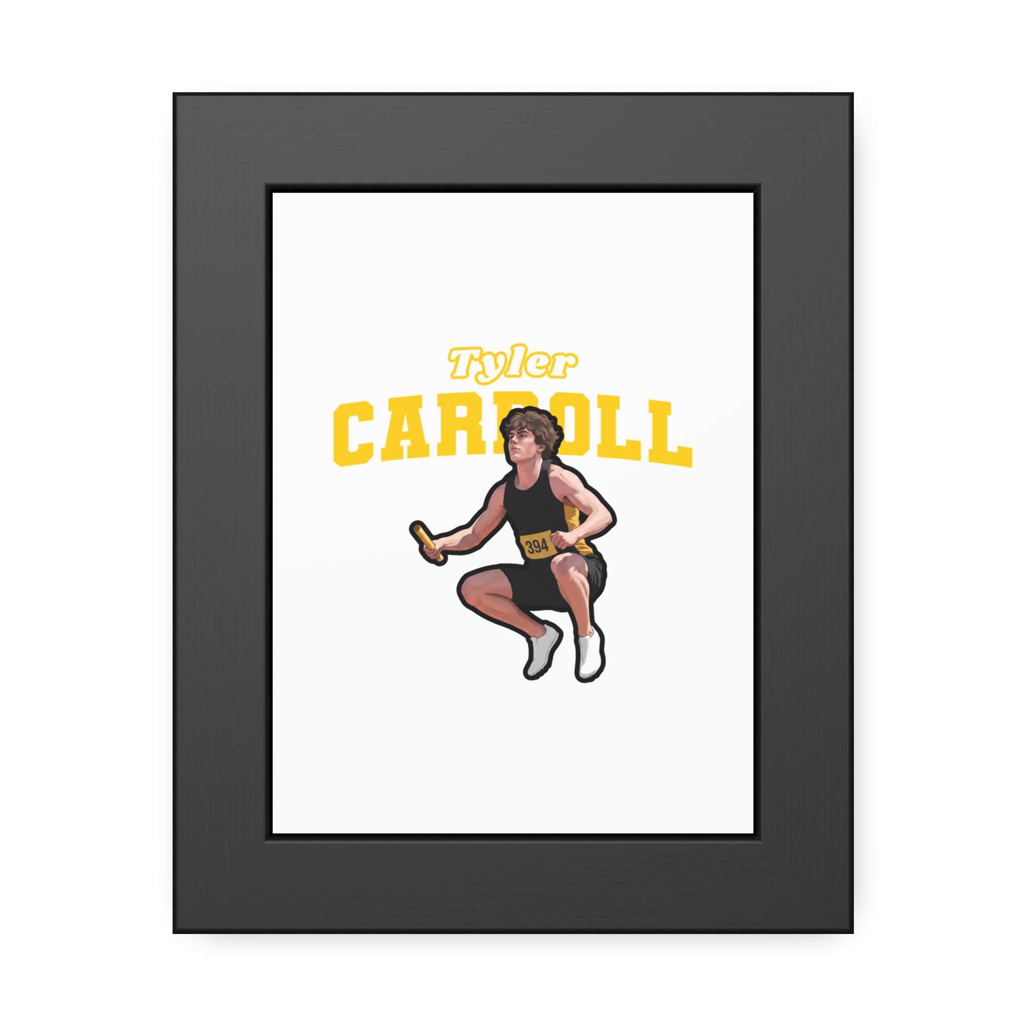 Framed Poster — character_name_arch in Black