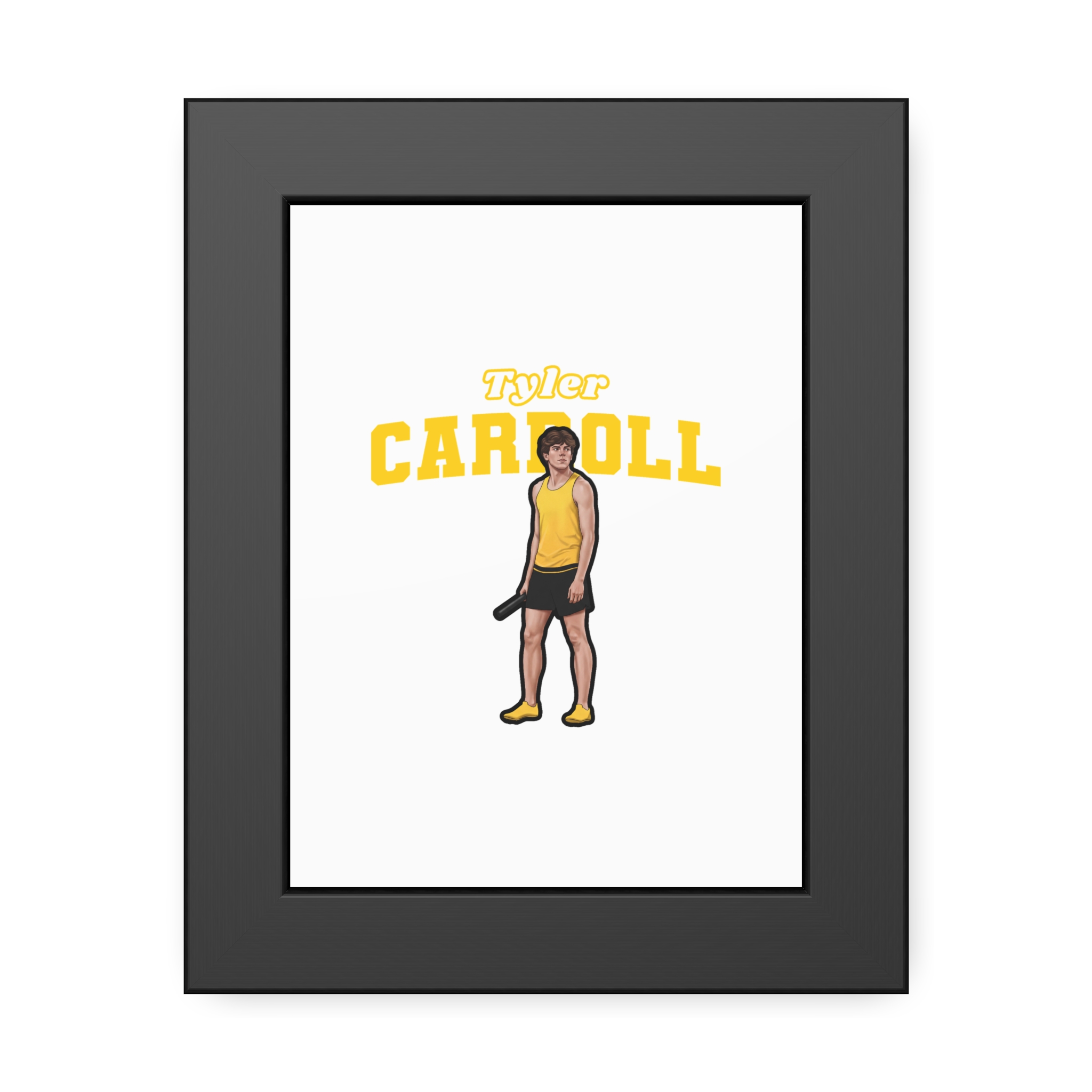 Framed Poster — character_name_arch in Black