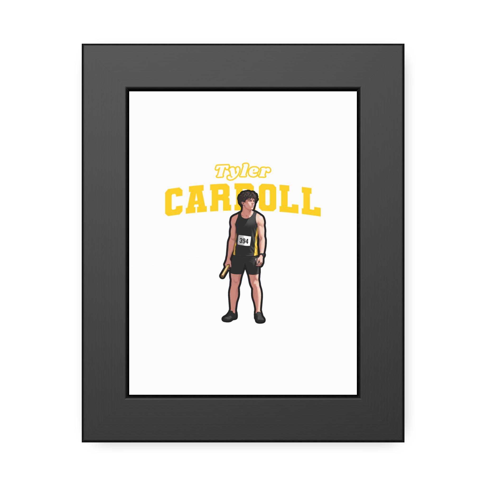 Framed Poster — character_name_arch in Black
