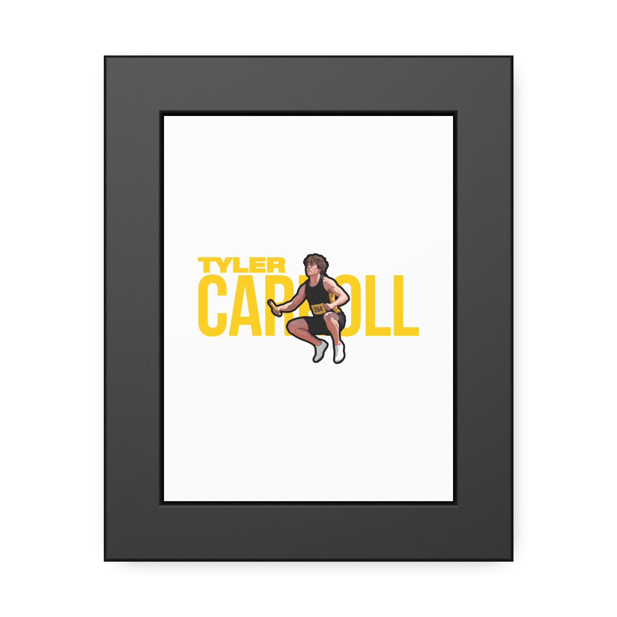 Framed Poster — character_player_name in Black