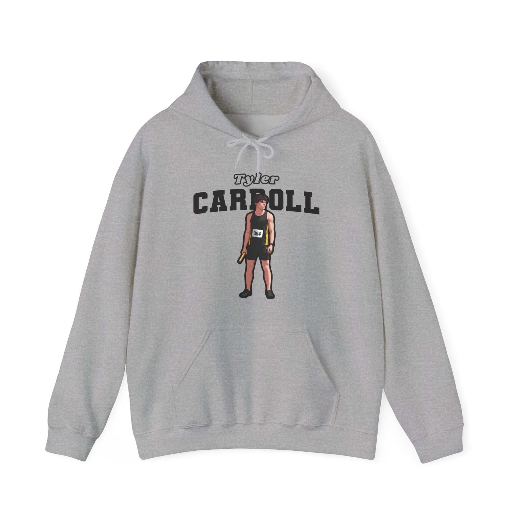 Hoodie — character_name_arch in Grey