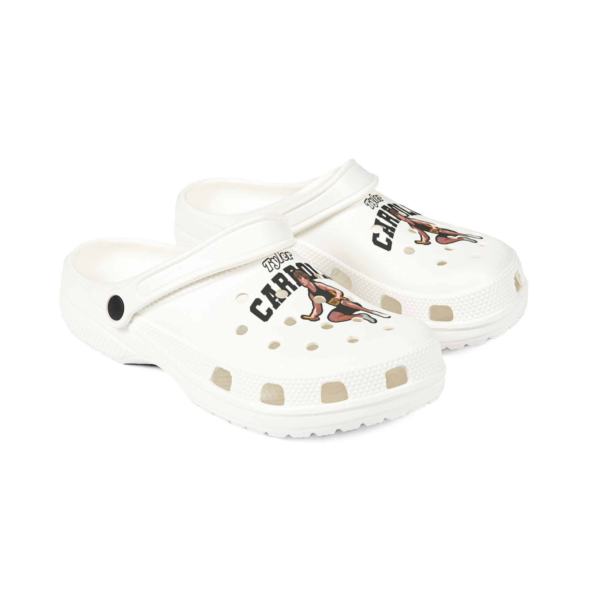 Rubber Clogs — character_name_arch in White