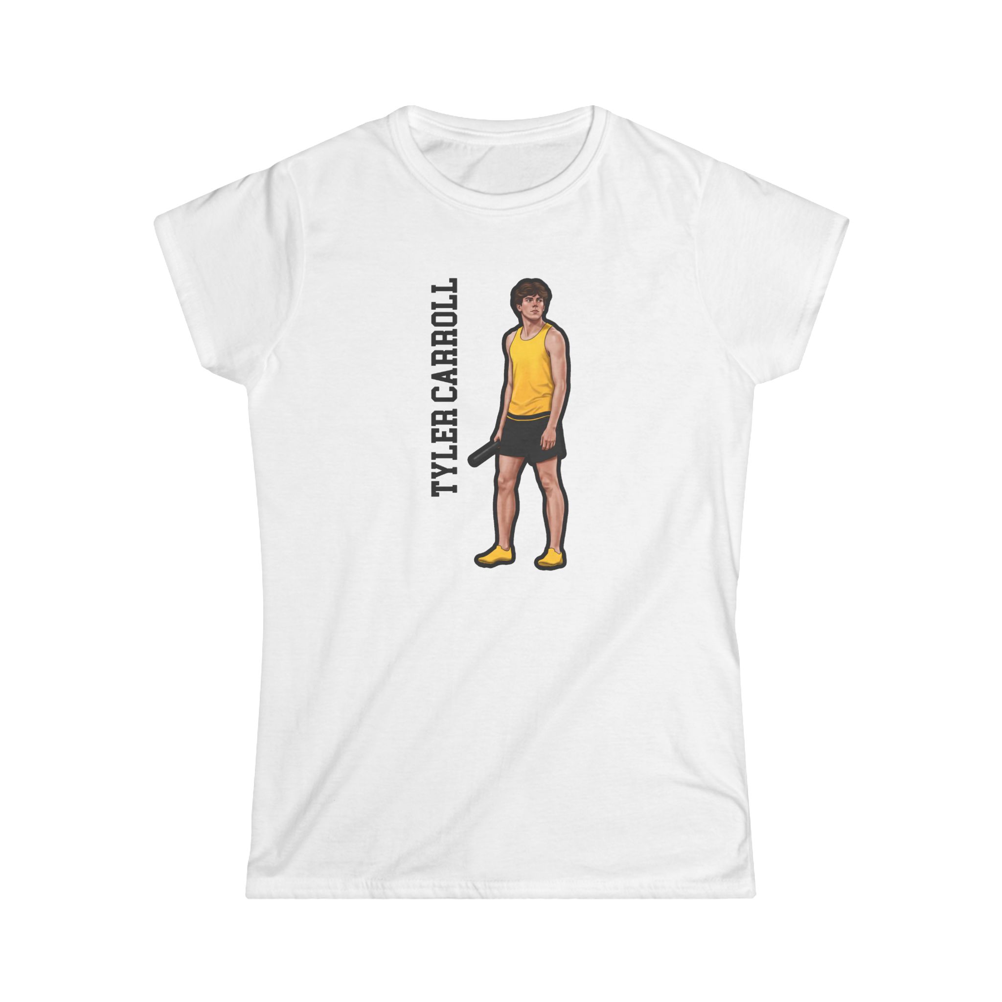 Women's Softstyle Tee — character_name_vertical in White