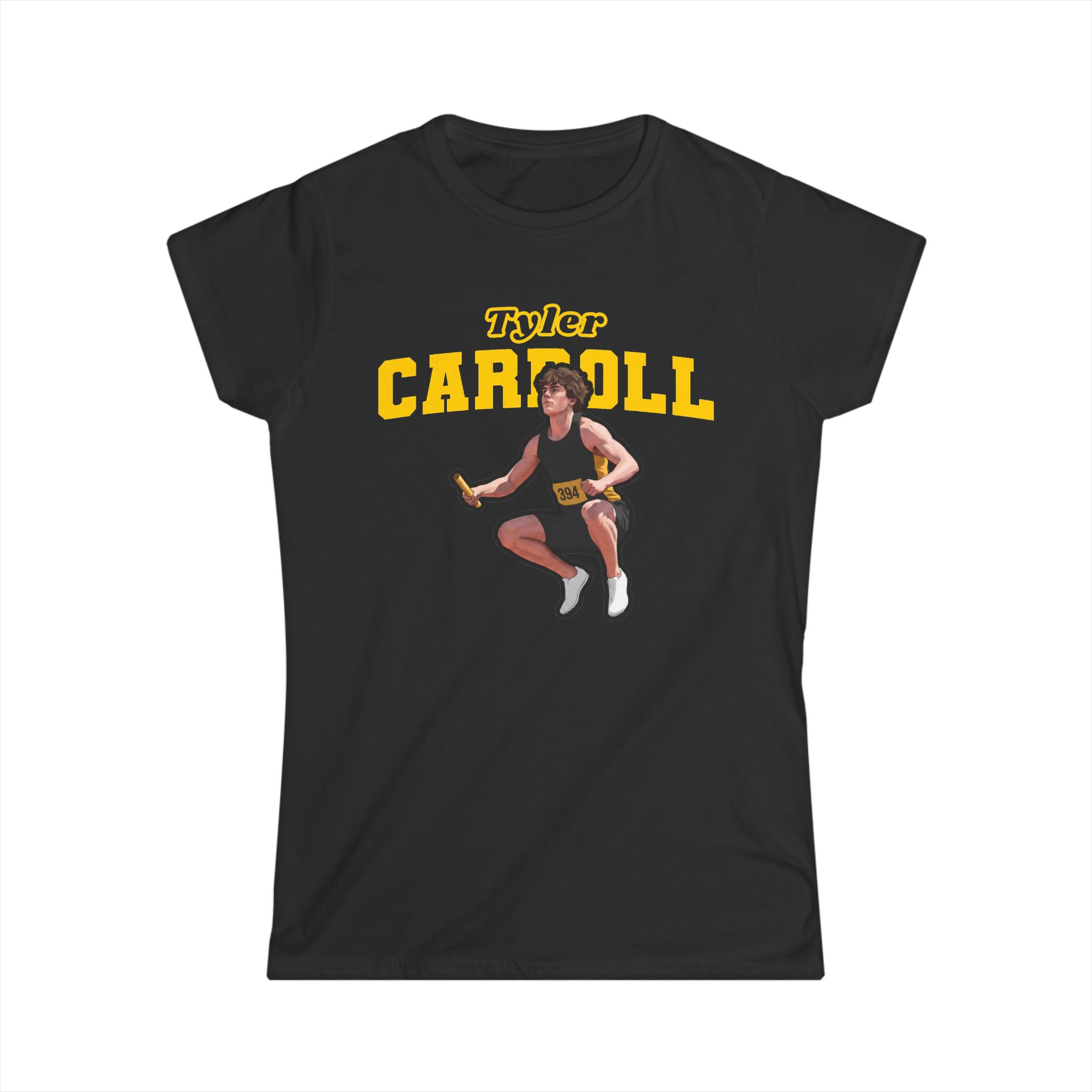 Women's Softstyle Tee — character_name_arch in Black