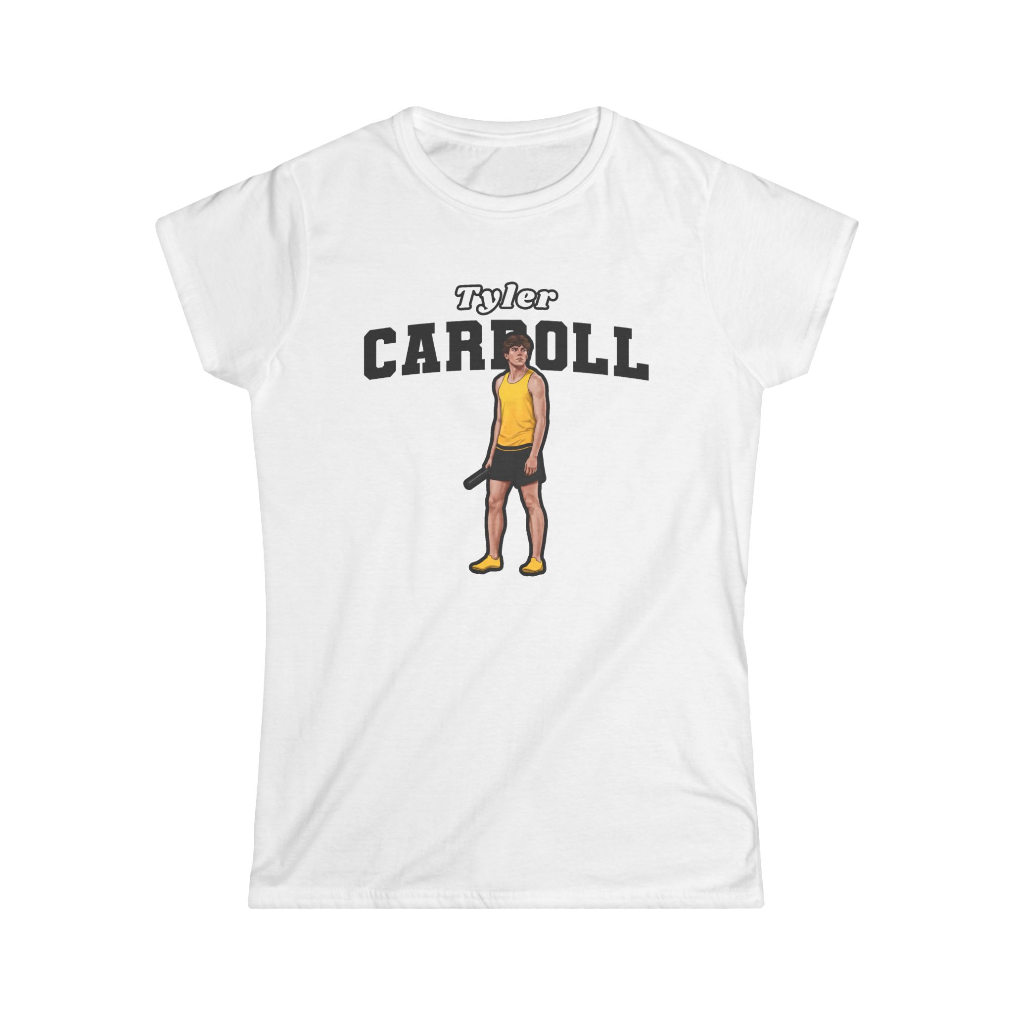 Women's Softstyle Tee — character_name_arch in White