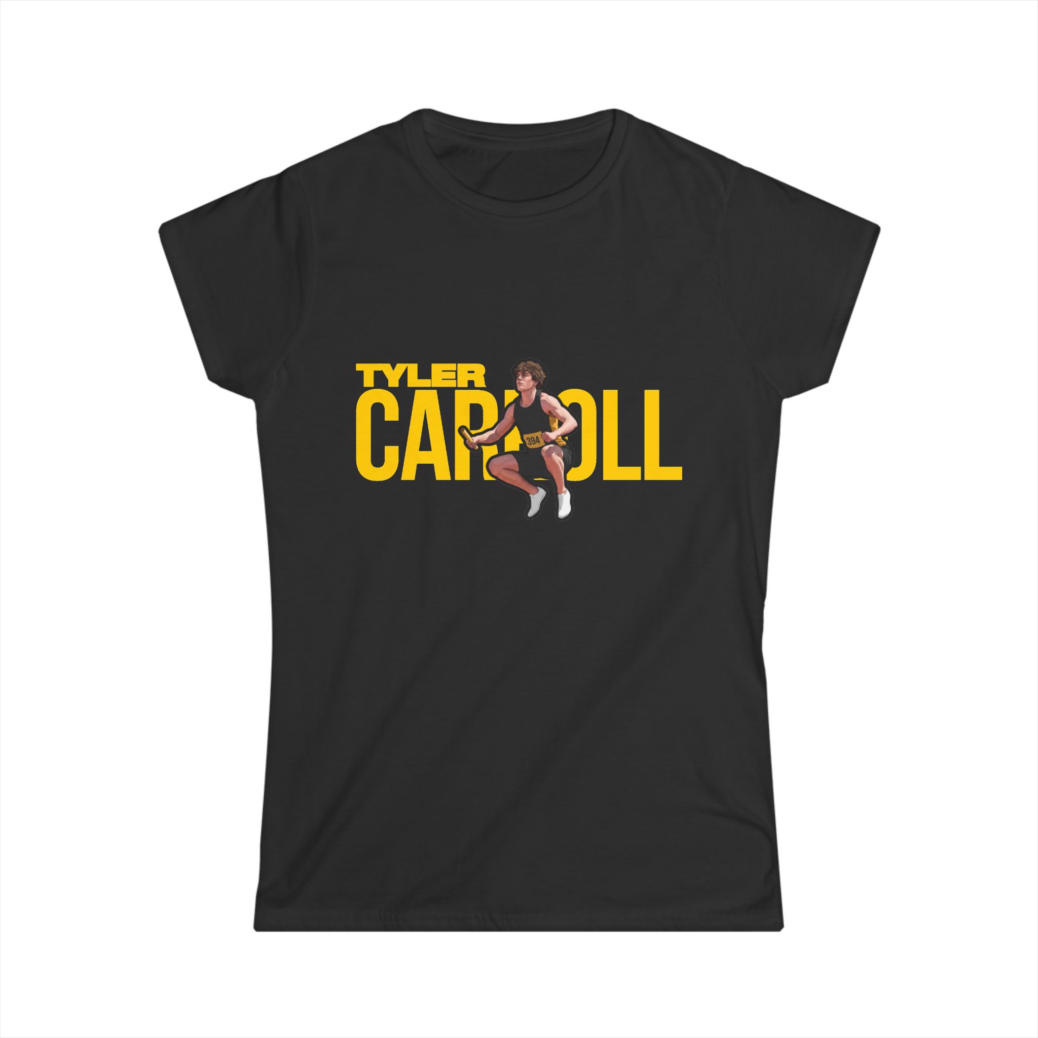 Women's Softstyle Tee — character_player_name in Black