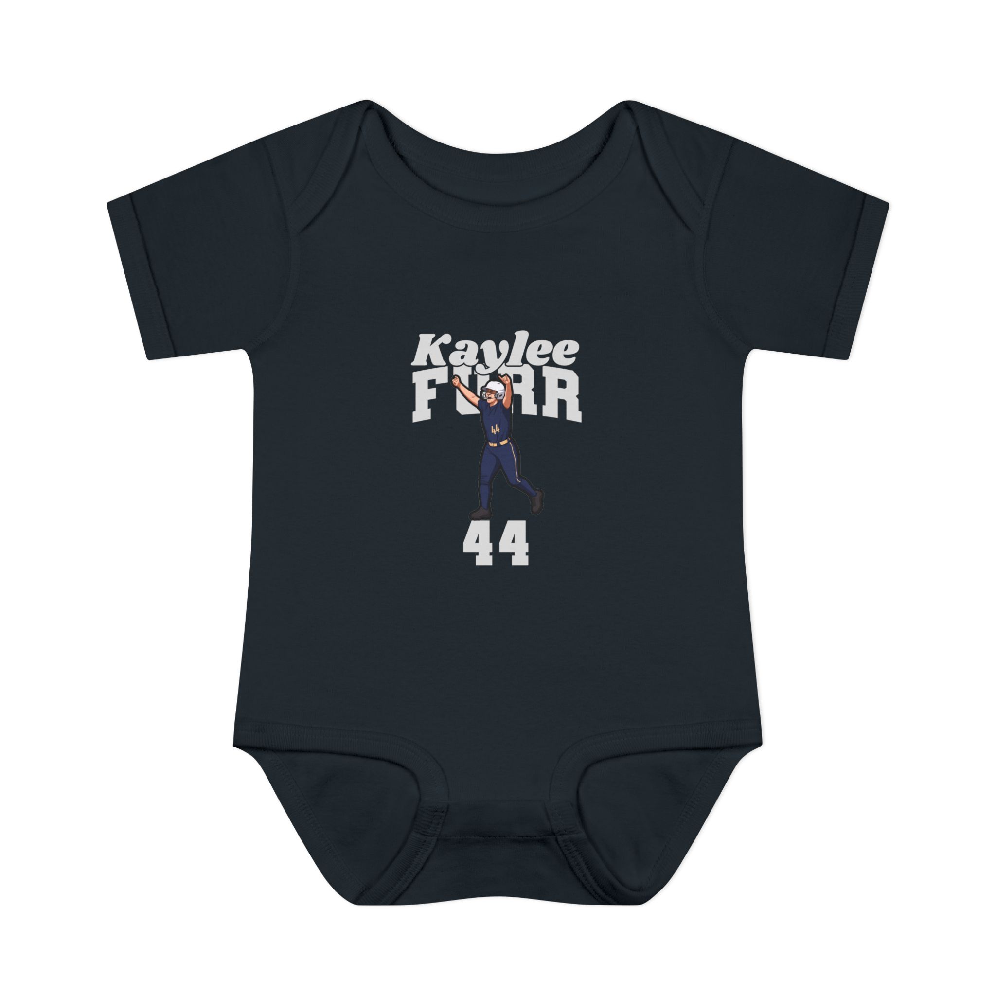 Baby Onesie — character_signature_arch in Black