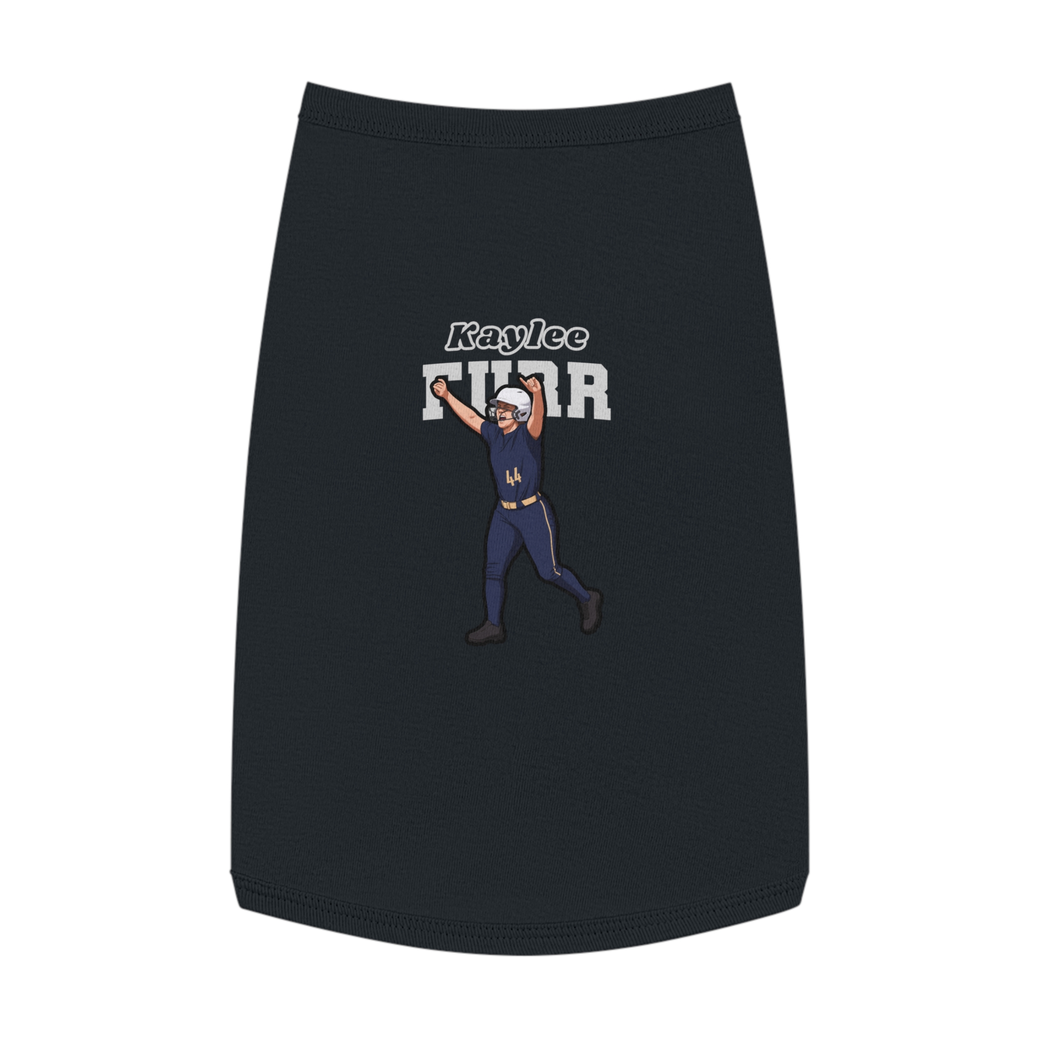 Pet Tank Top — character_name_arch in Black