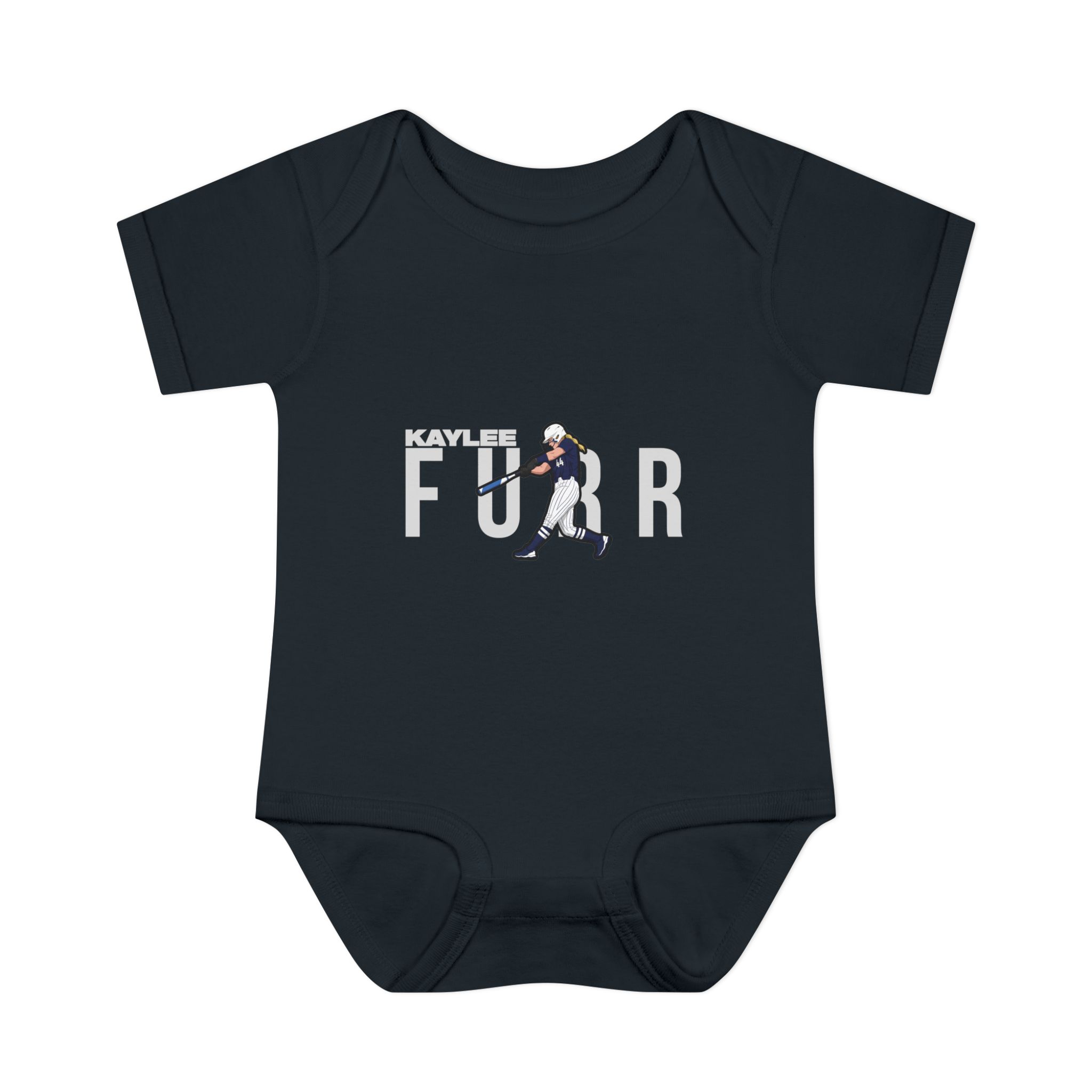 Baby Onesie — character_player_name in Black