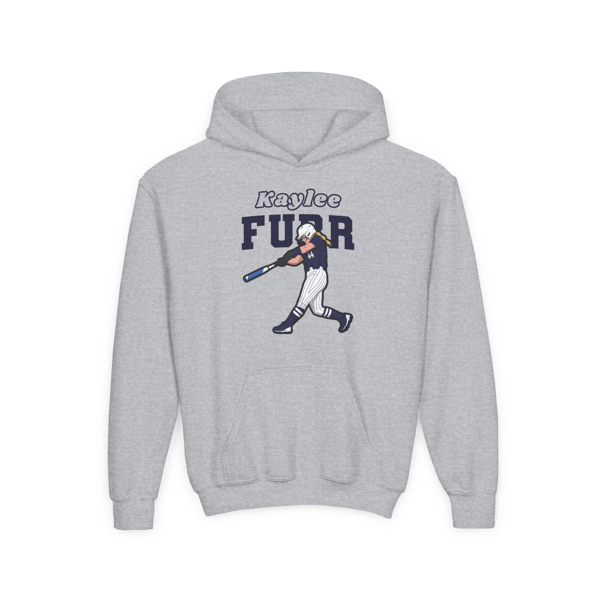 Youth Hoodie — character_name_arch in Grey