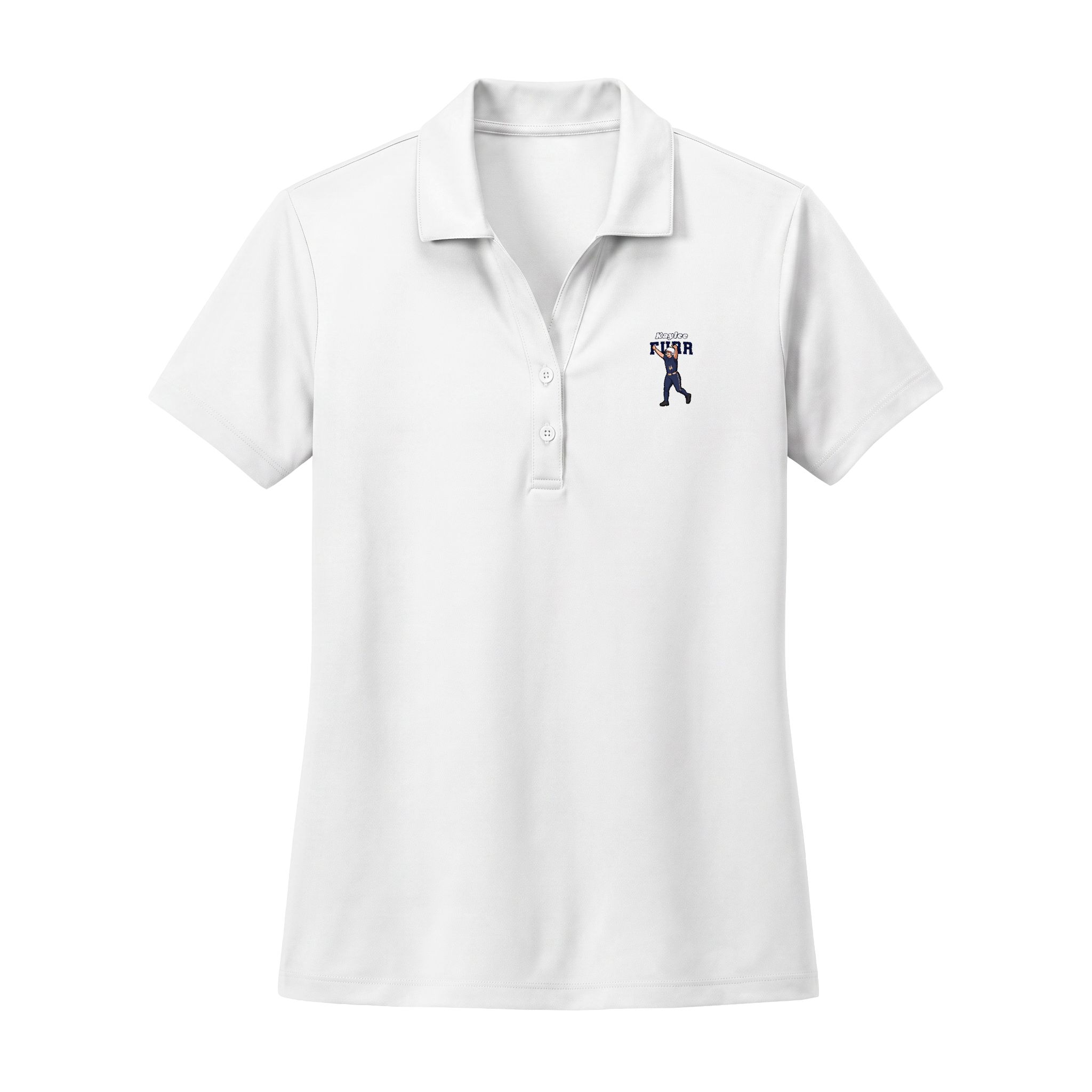 Women's Polo — character_name_arch in White