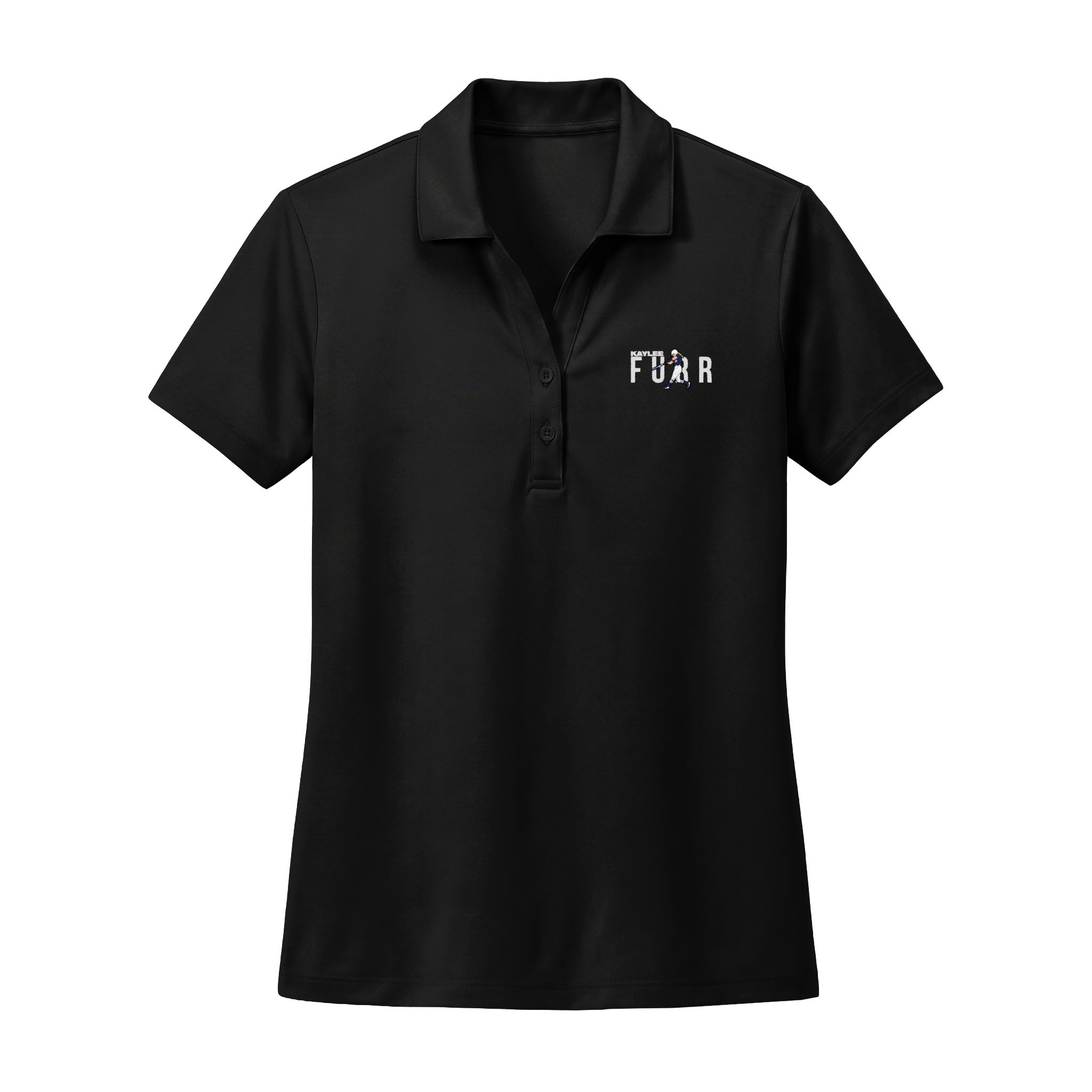 Women's Polo — character_player_name in Black