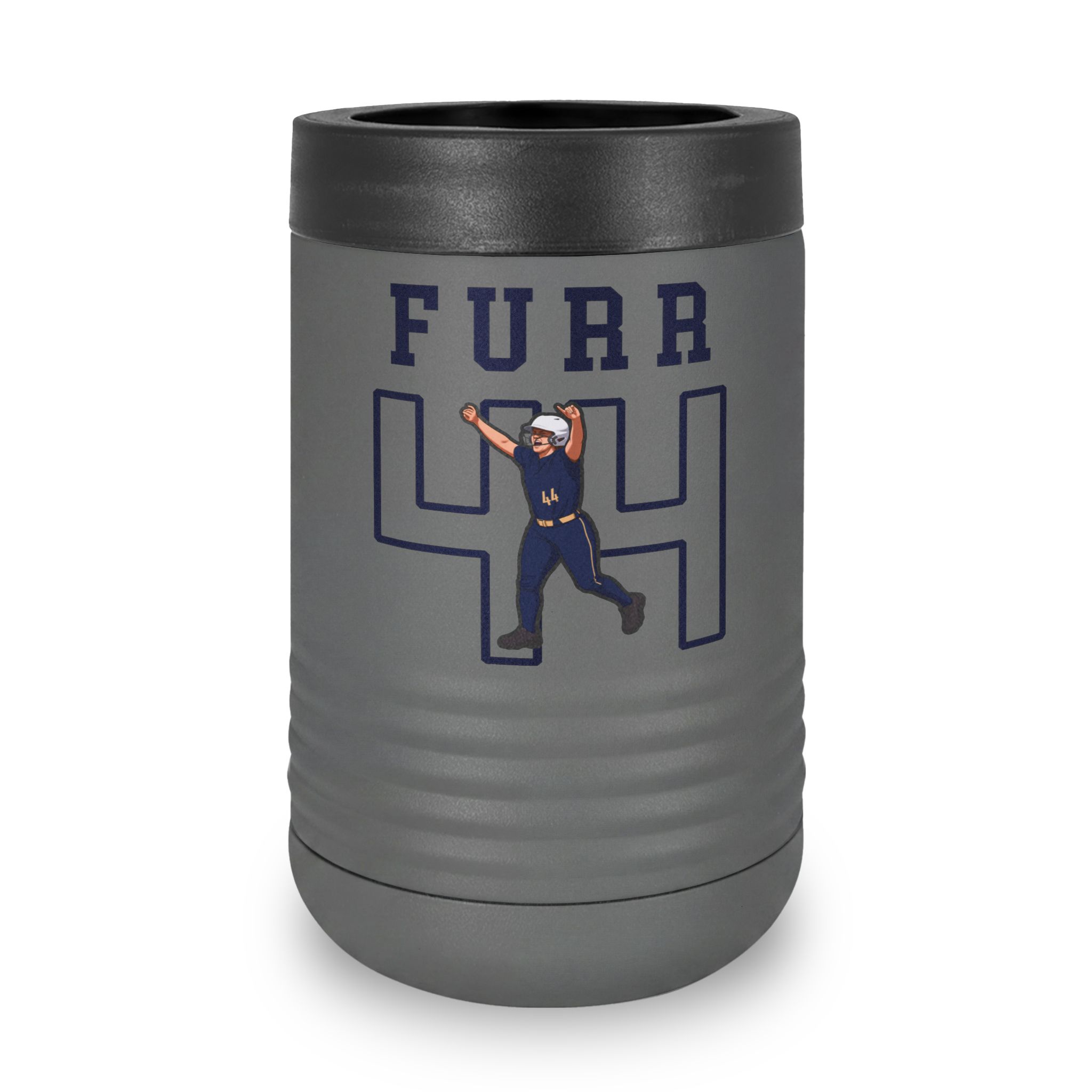 Stainless Can Cooler — character_shirsey in Grey
