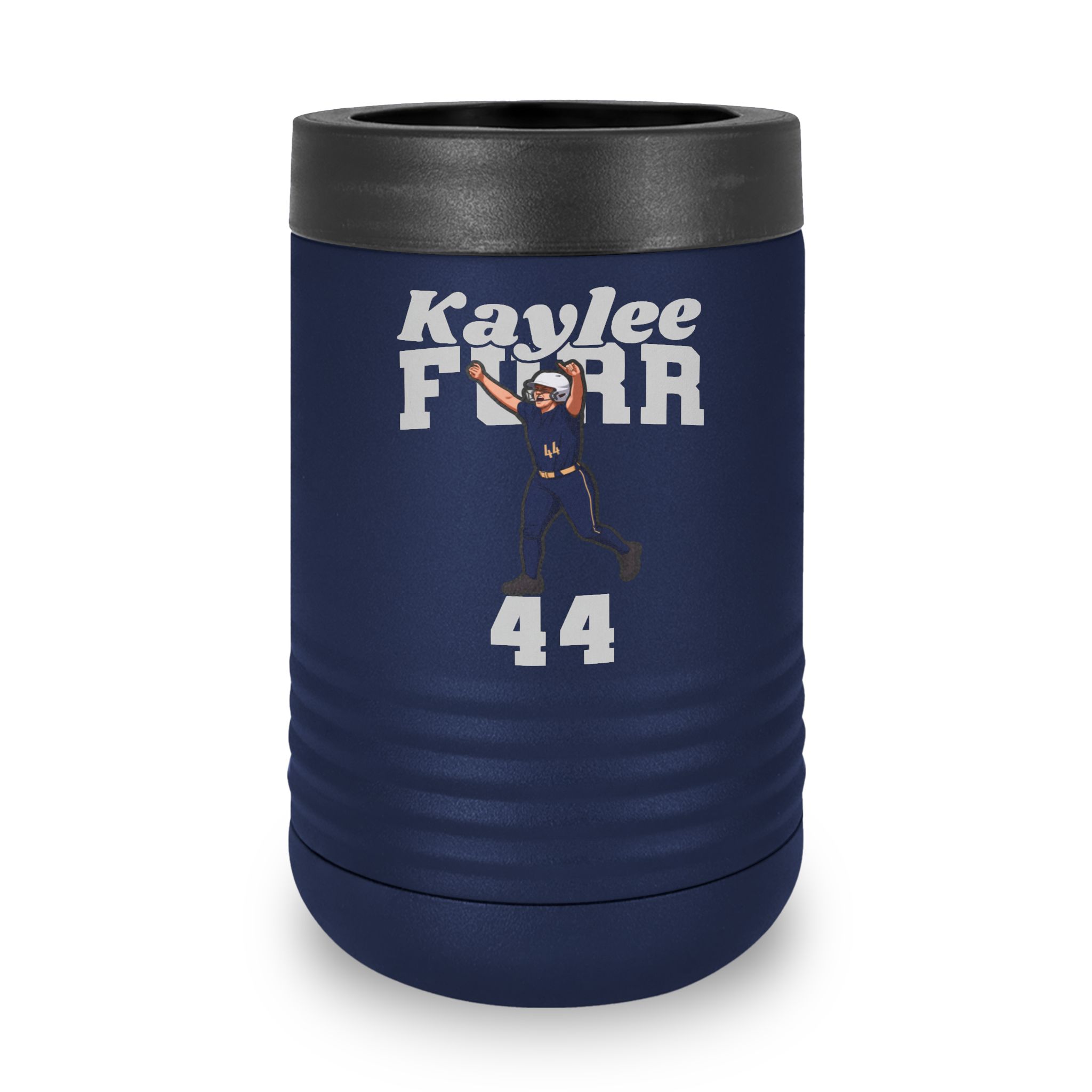 Stainless Can Cooler — character_signature_arch in Navy