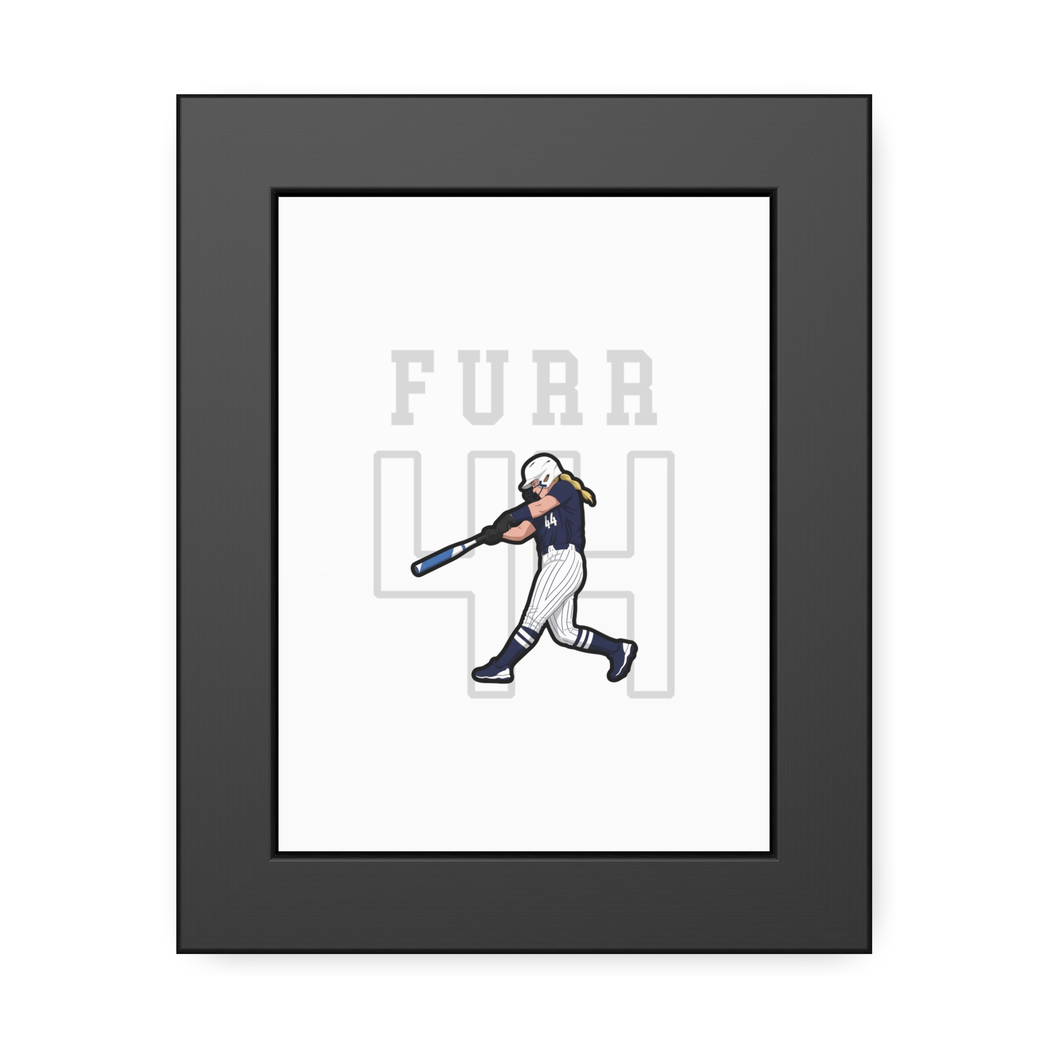 Framed Poster — character_shirsey in Black
