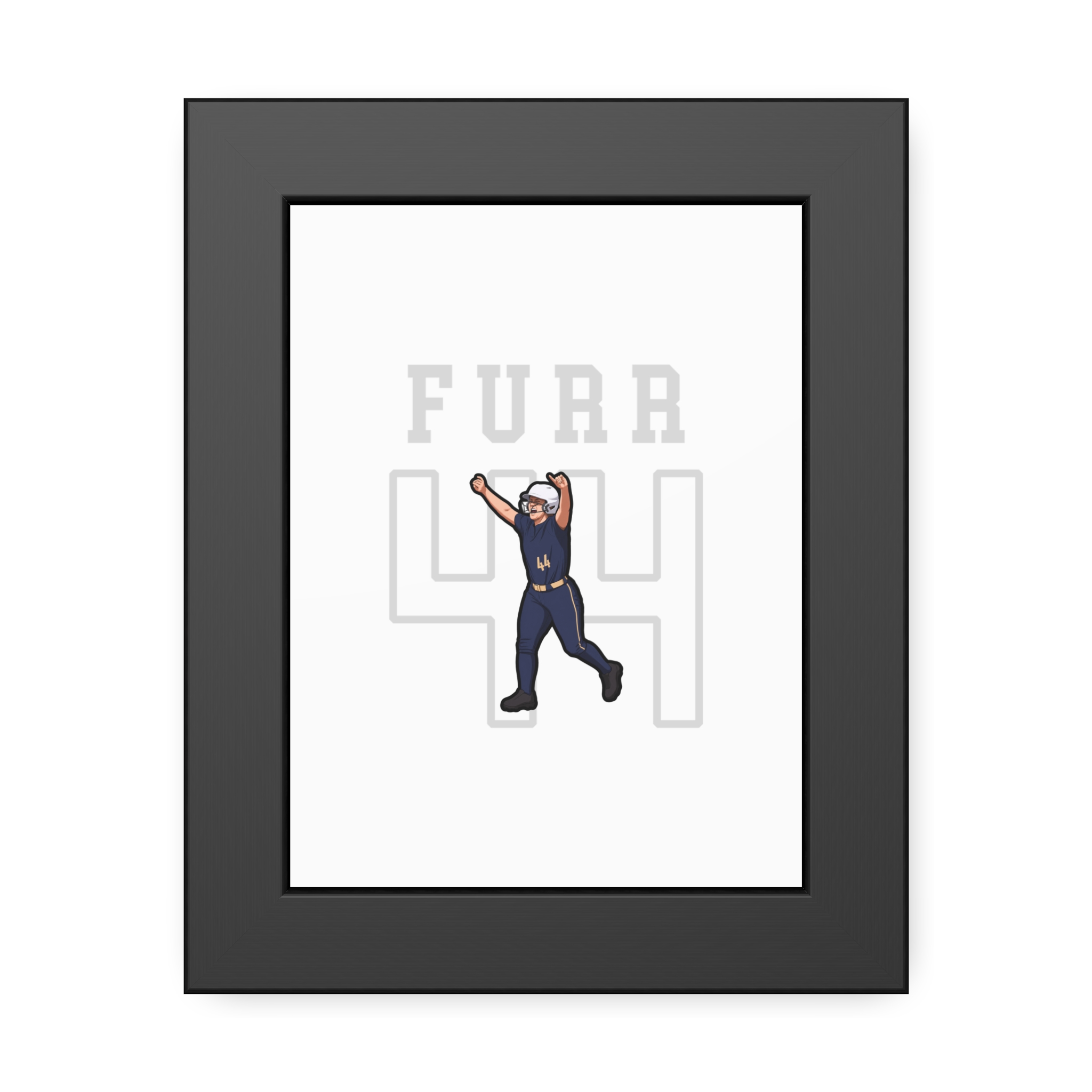 Framed Poster — character_shirsey in Black