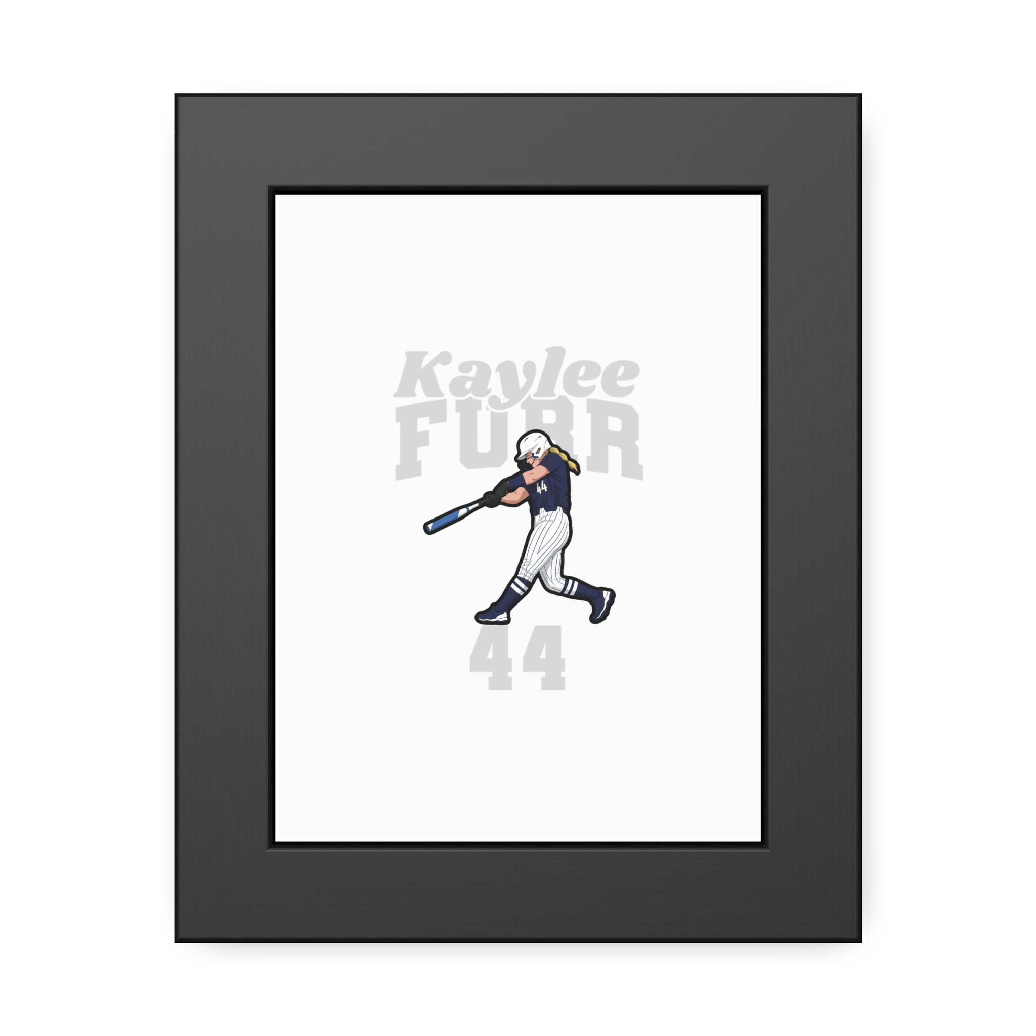 Framed Poster — character_signature_arch in Black