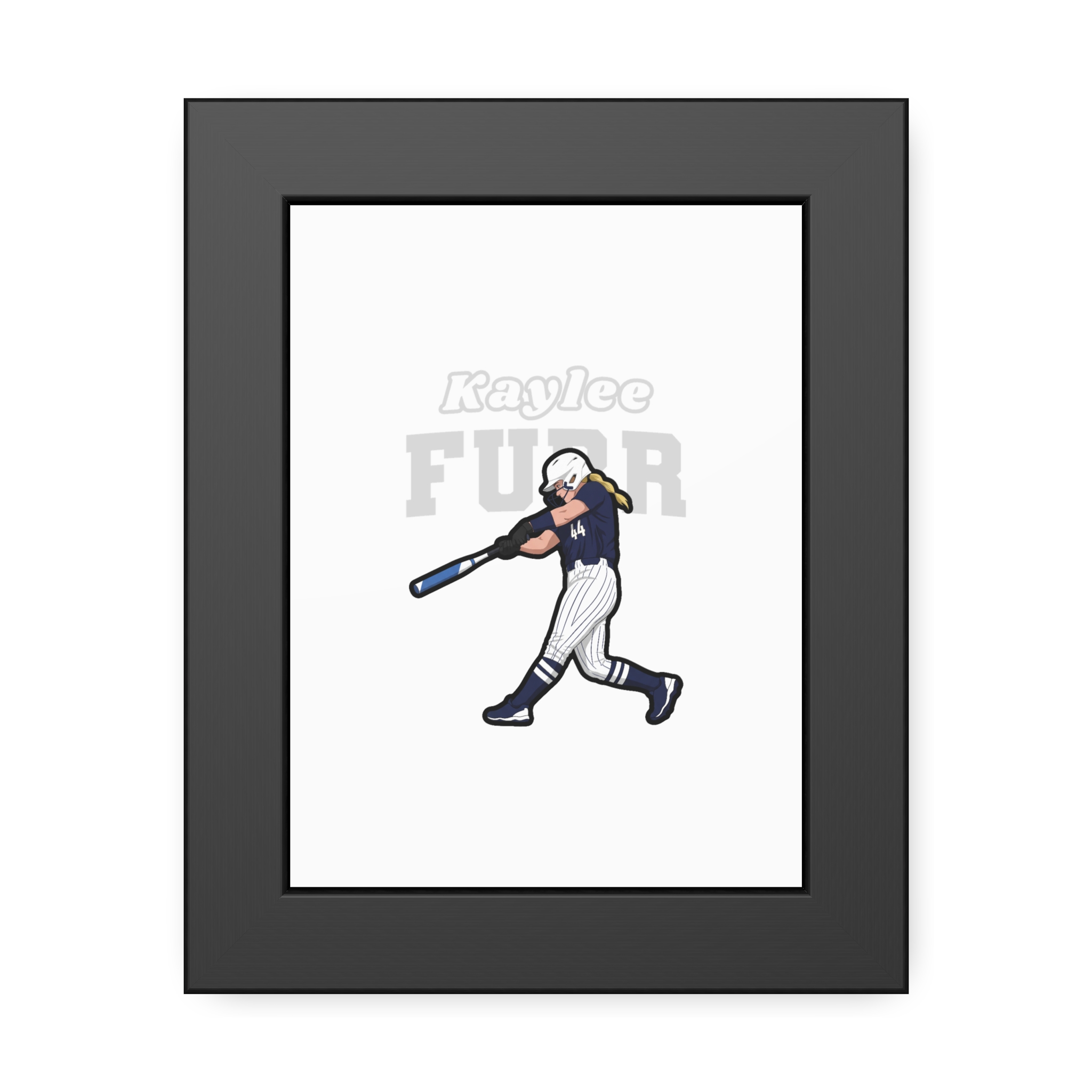 Framed Poster — character_name_arch in Black