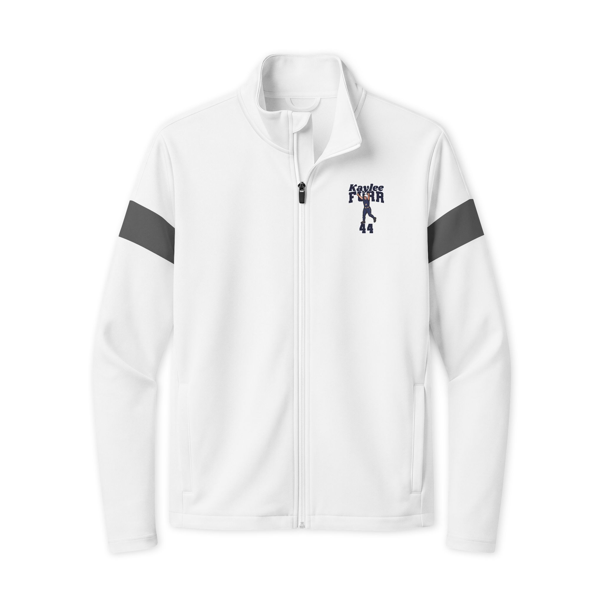 Travel Full-Zip Jacket — character_signature_arch in White/ Iron Grey