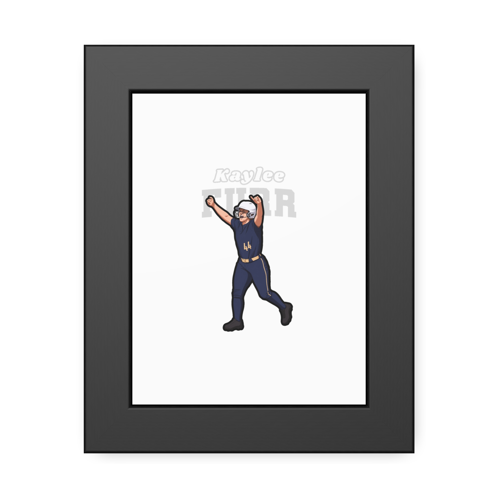 Framed Poster — character_name_arch in Black