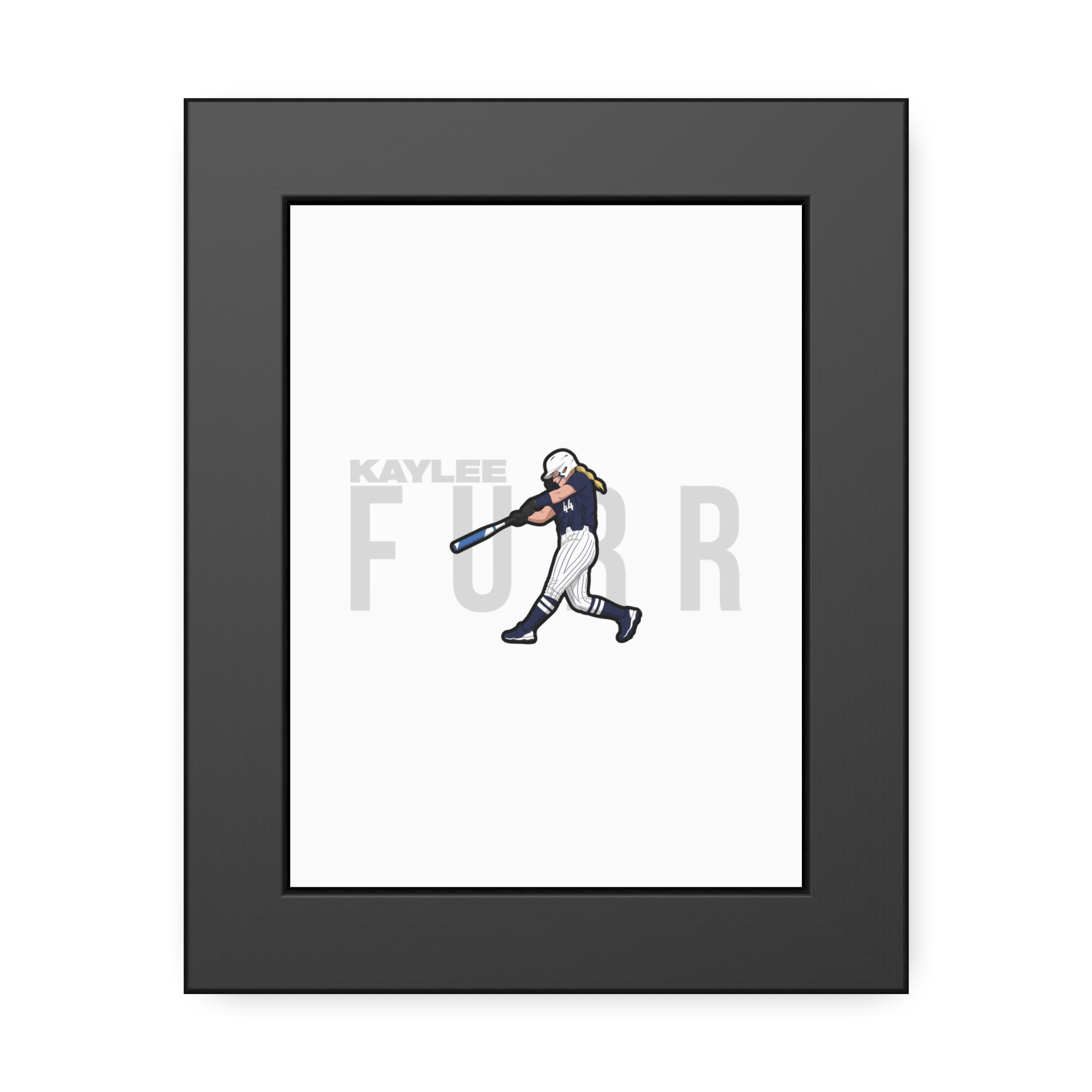 Framed Poster — character_player_name in Black