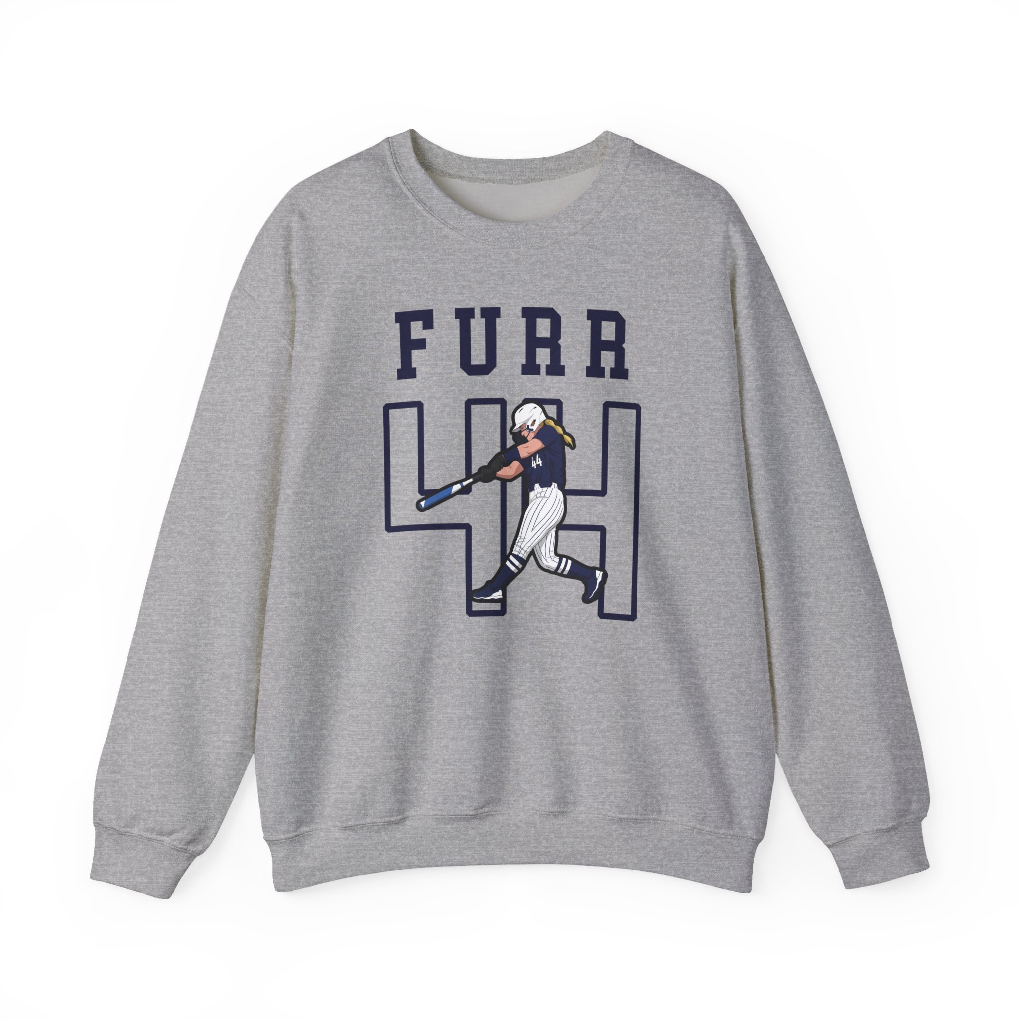 Crewneck Sweatshirt — character_shirsey in Grey