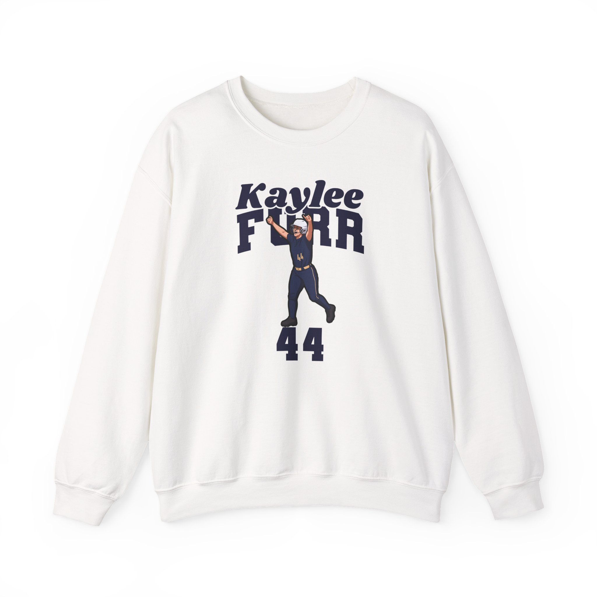 Crewneck Sweatshirt — character_signature_arch in White