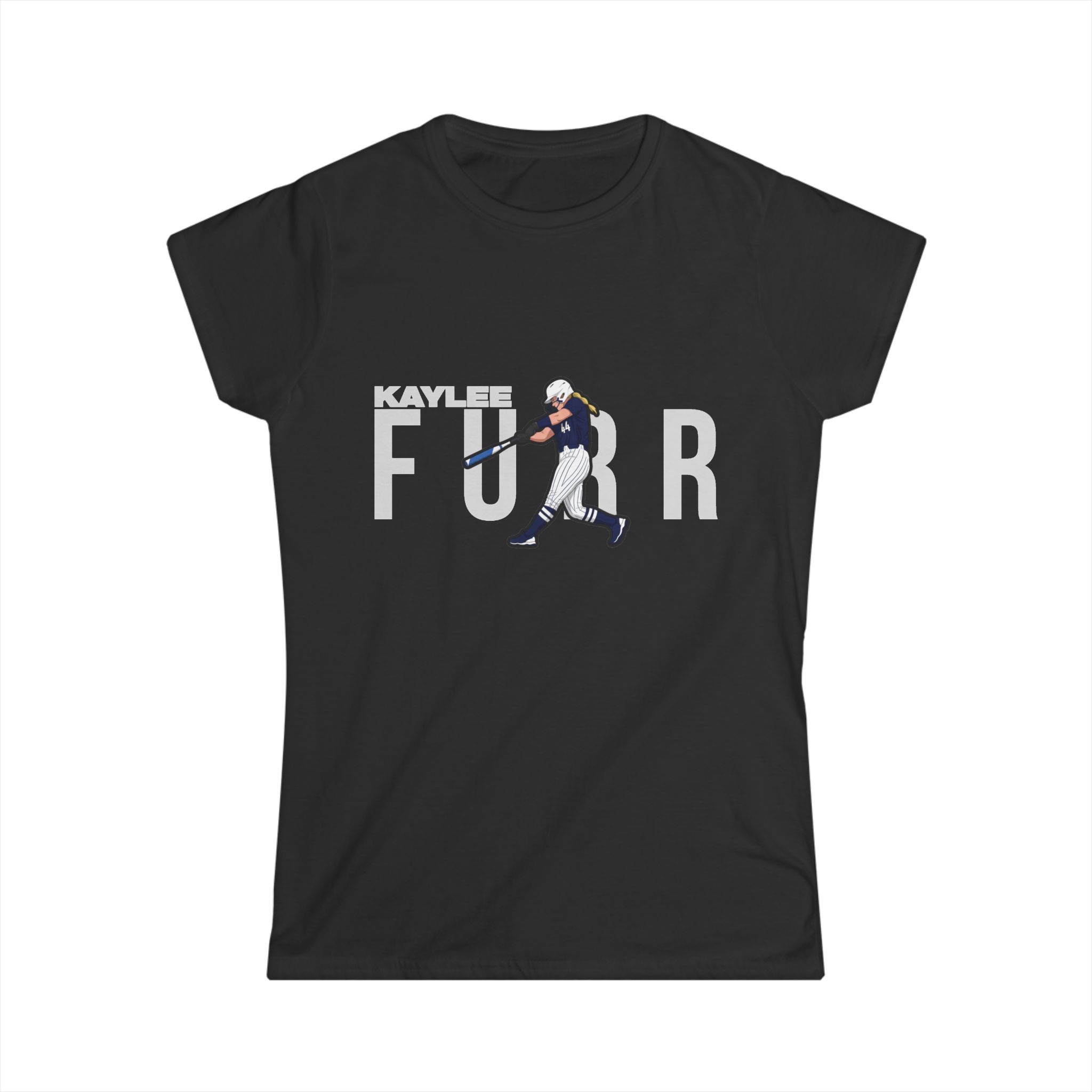 Women's Softstyle Tee — character_player_name in Black