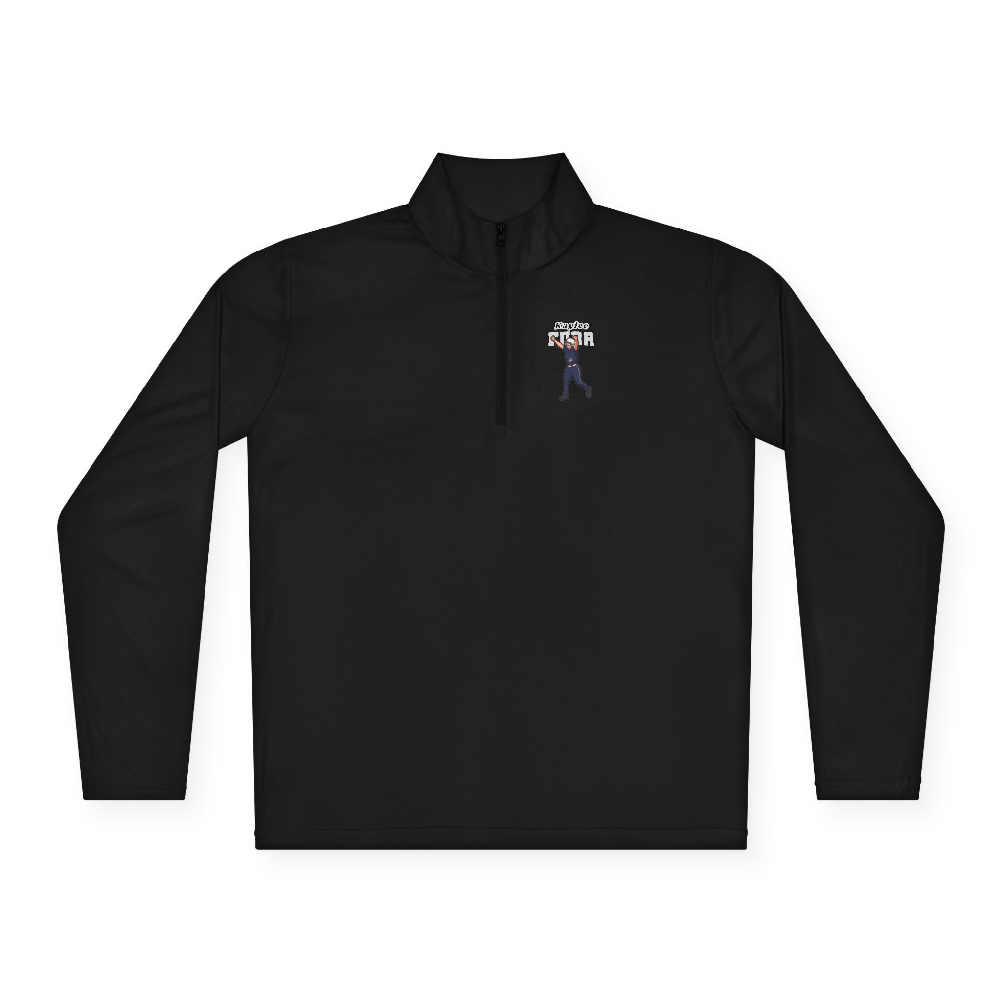 Q-Zip Pullover — character_name_arch in Black