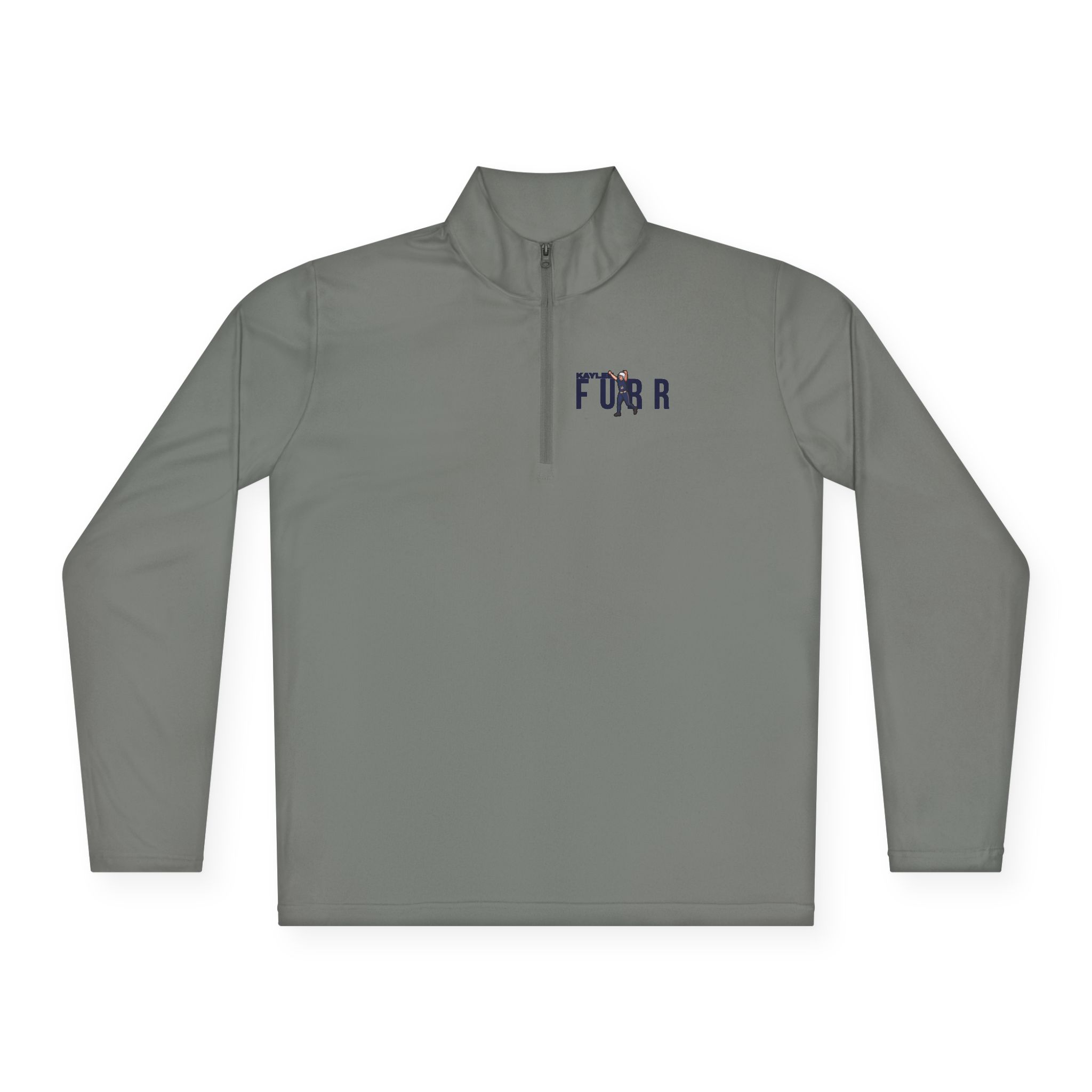Q-Zip Pullover — character_player_name in Grey