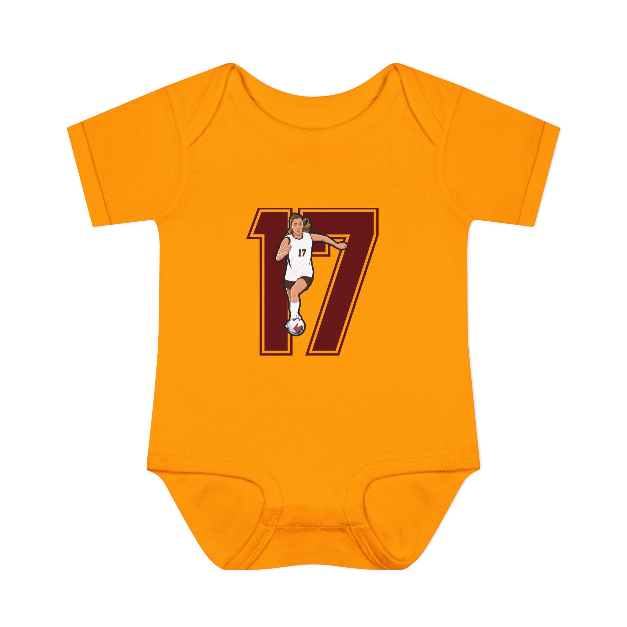 Baby Onesie — character_number in Gold